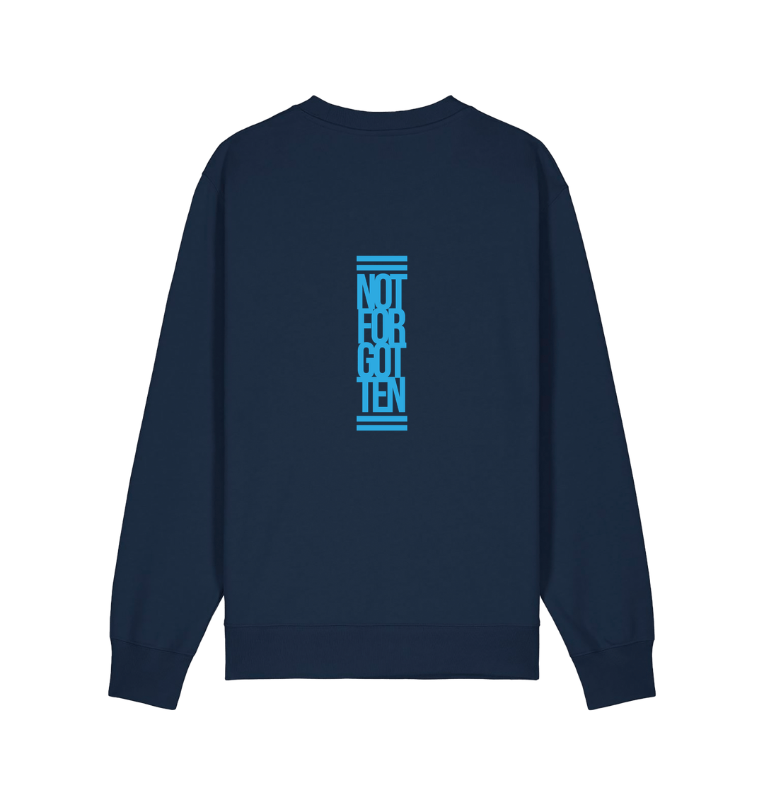 French Navy Printed Sweater