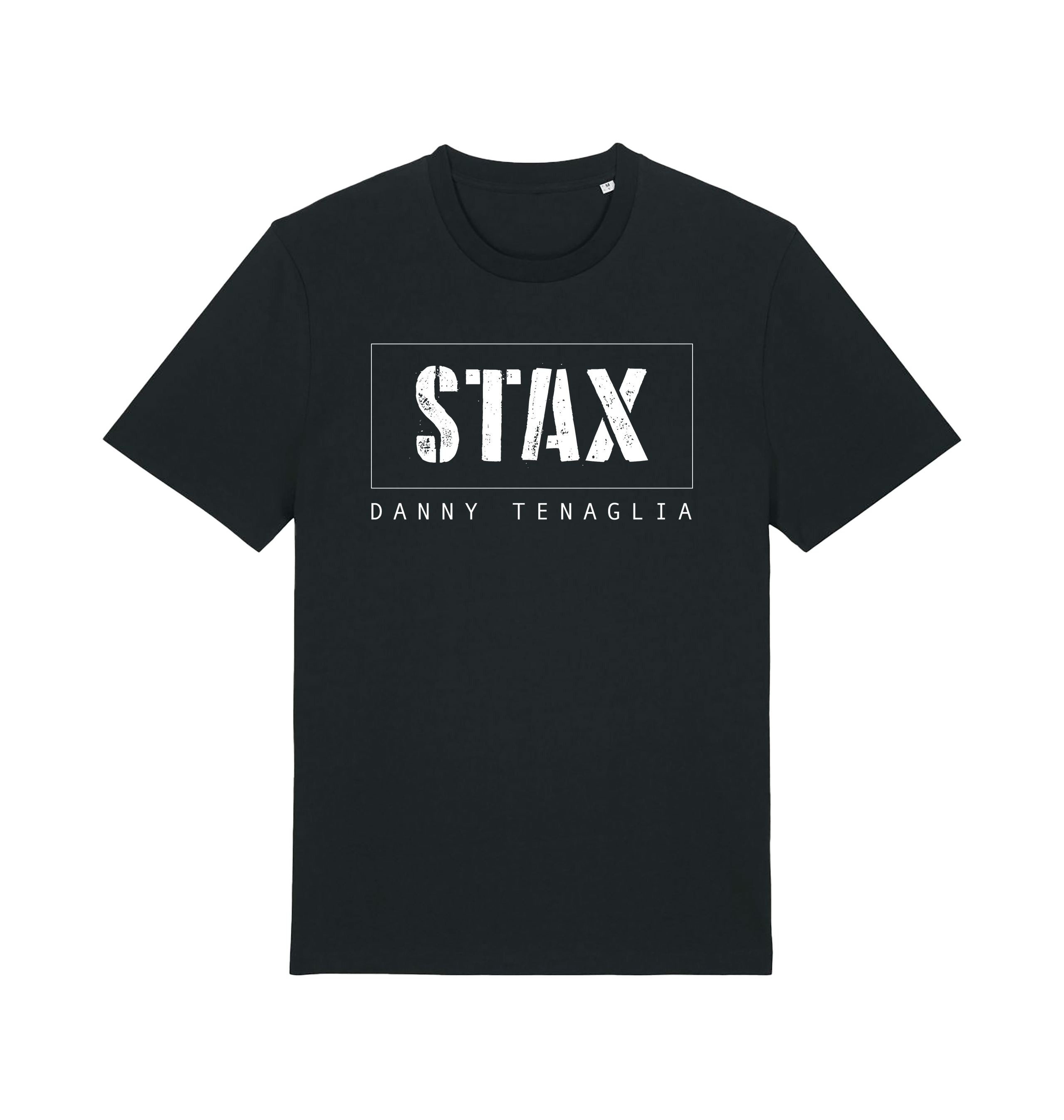 Danny Tenaglia STAX Stencil Logo Print Men's Organic T Shirt-Essential Republik-Essential Republik
