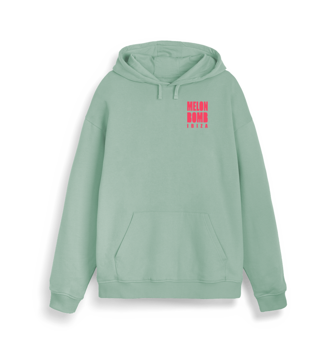 Melon Bomb Square Logo Print Unisex Hoodie-Essential Republik-Essential Republik