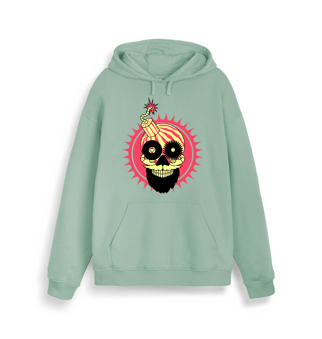 Melon Bomb Skull Logo Print Unisex Hoodie-Essential Republik-Essential Republik
