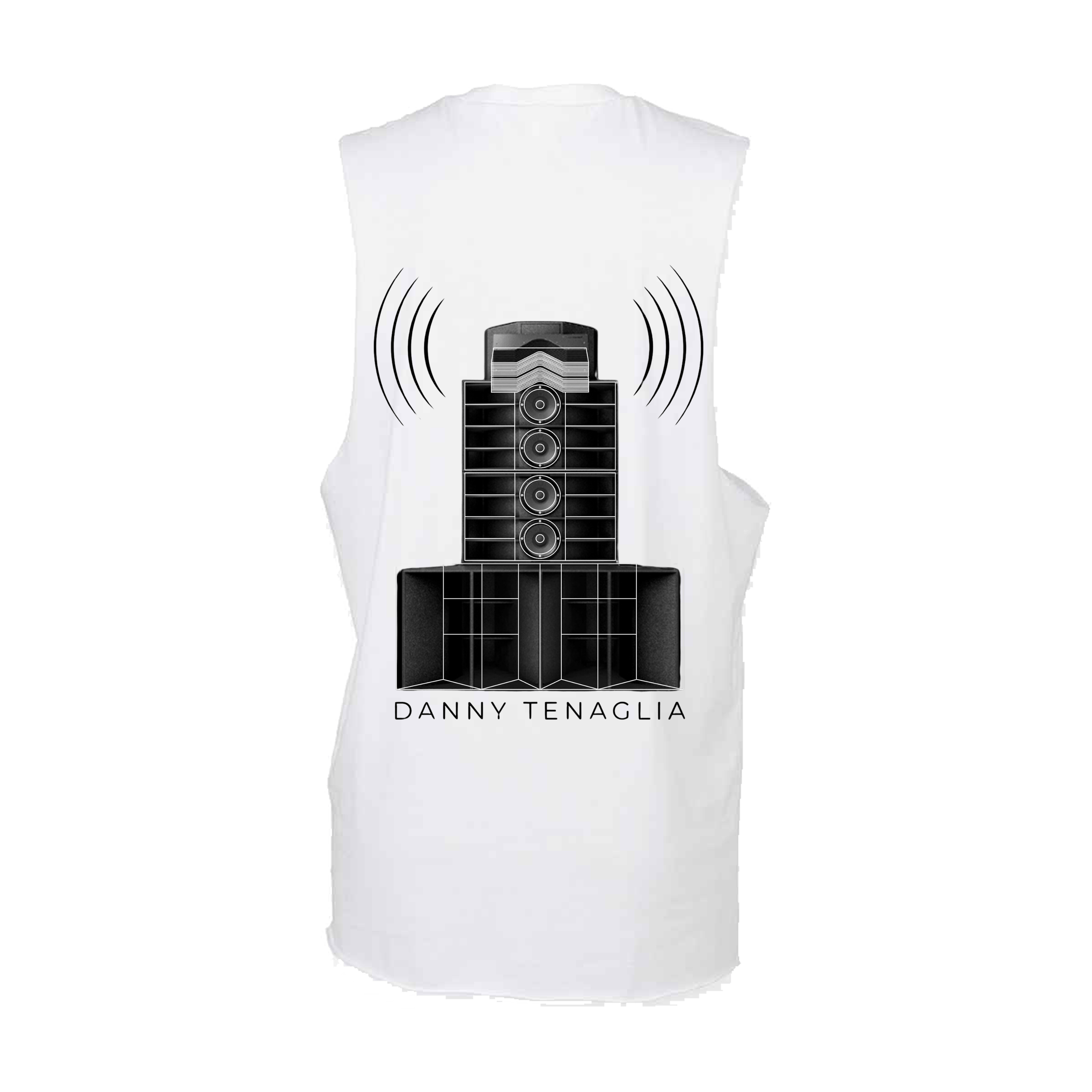 Danny Tenaglia STAX Speakers Print High Neck Slash Armhole Vest-Essential Republik-Essential Republik