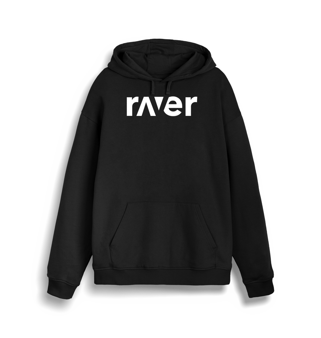 Blood & Sweat White Raver Print Unisex Hoodie-Essential Republik-Essential Republik