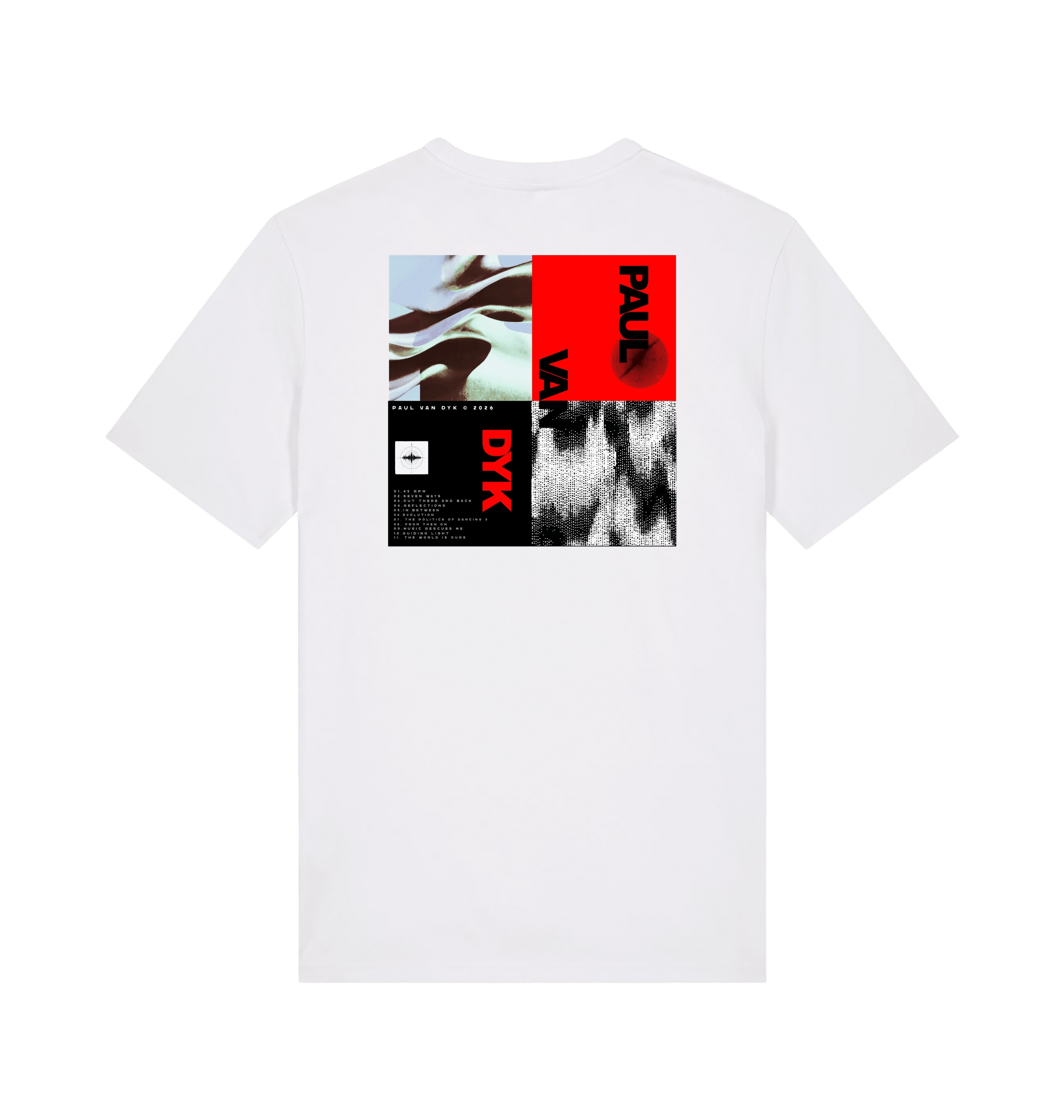 White Printed T-shirt Back