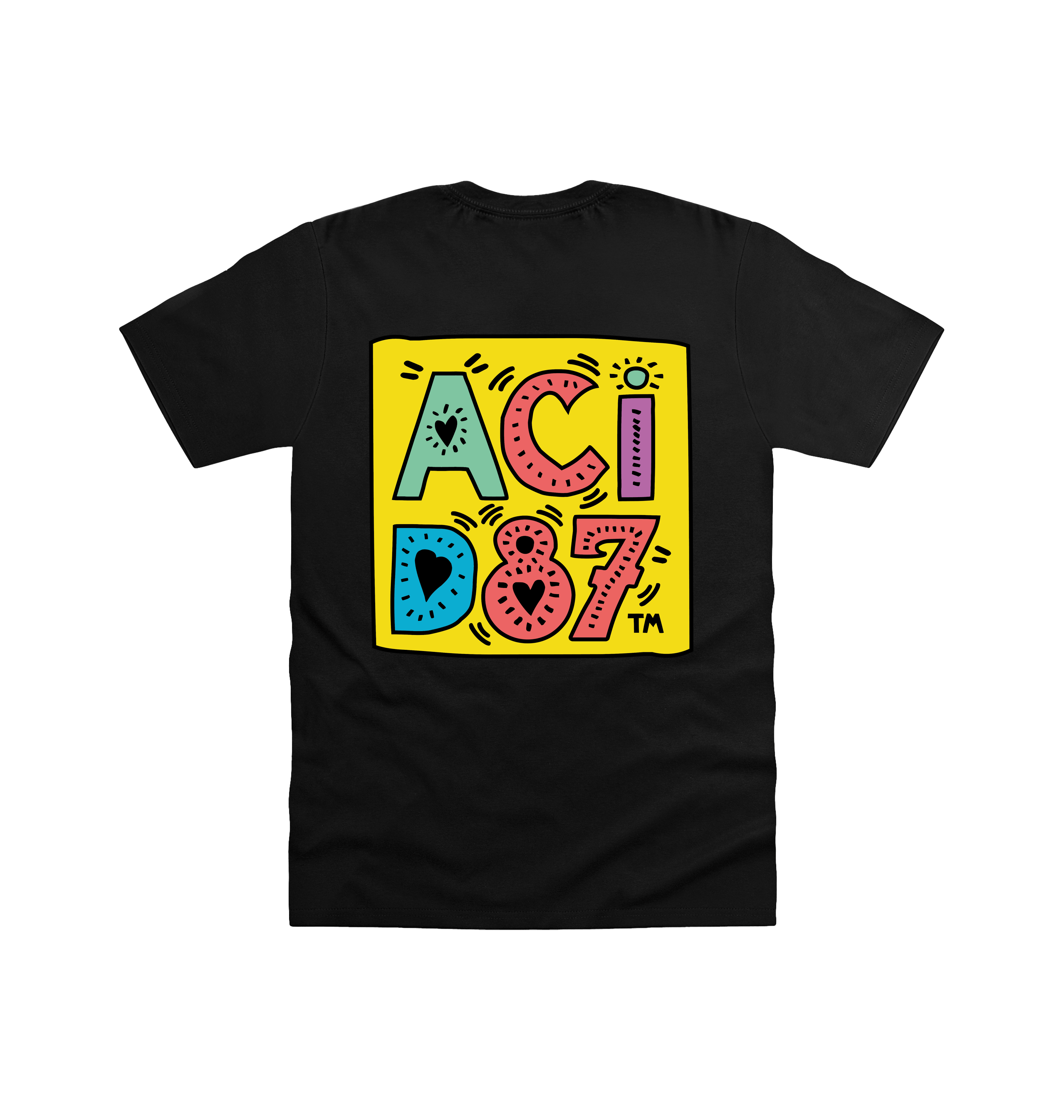 Acid87 Keith Logo Unisex Black T Shirt-Essential Republik-Essential Republik