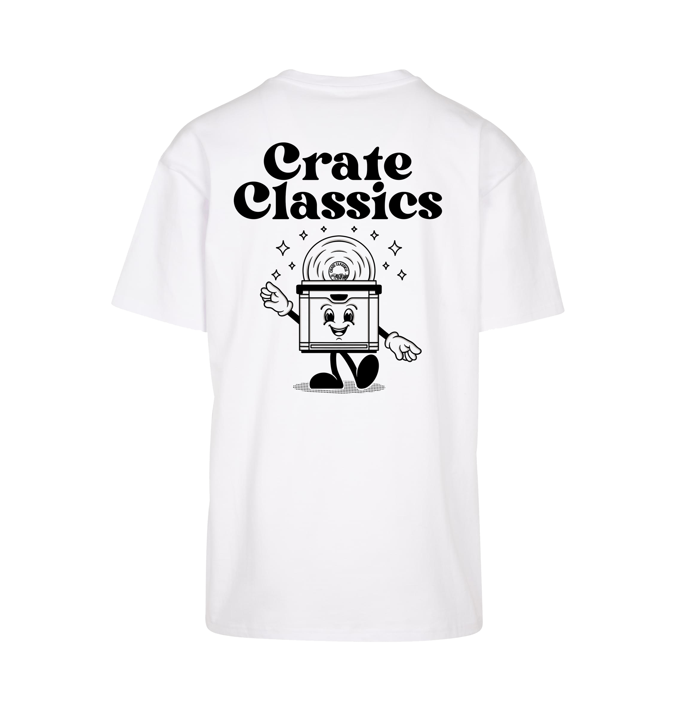 Crate Classics Black Logo T shirt in white-Crate Classics-Essential Republik