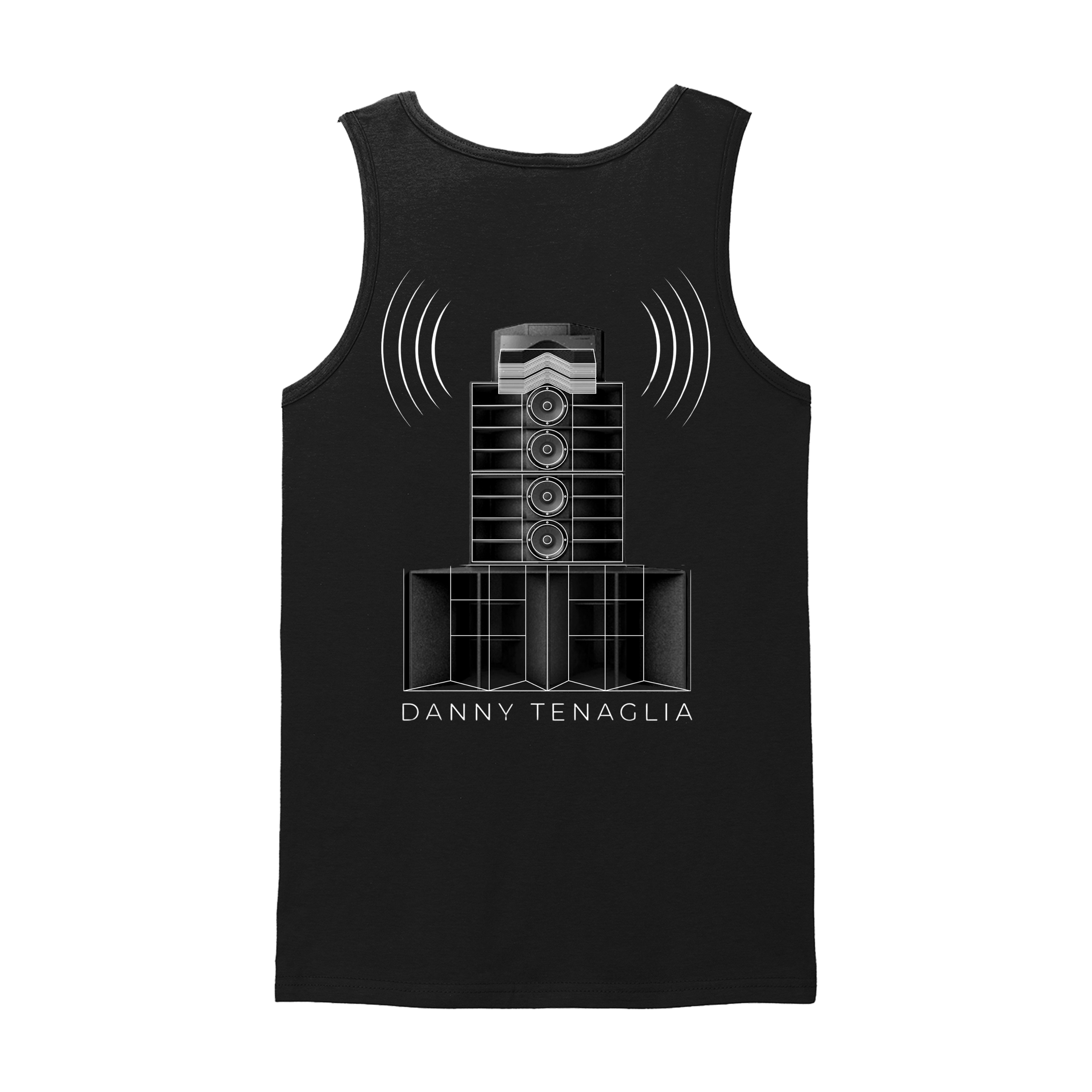 Danny Tenaglia STAX Speakers Print Black Tank Top-Essential Republik-Essential Republik