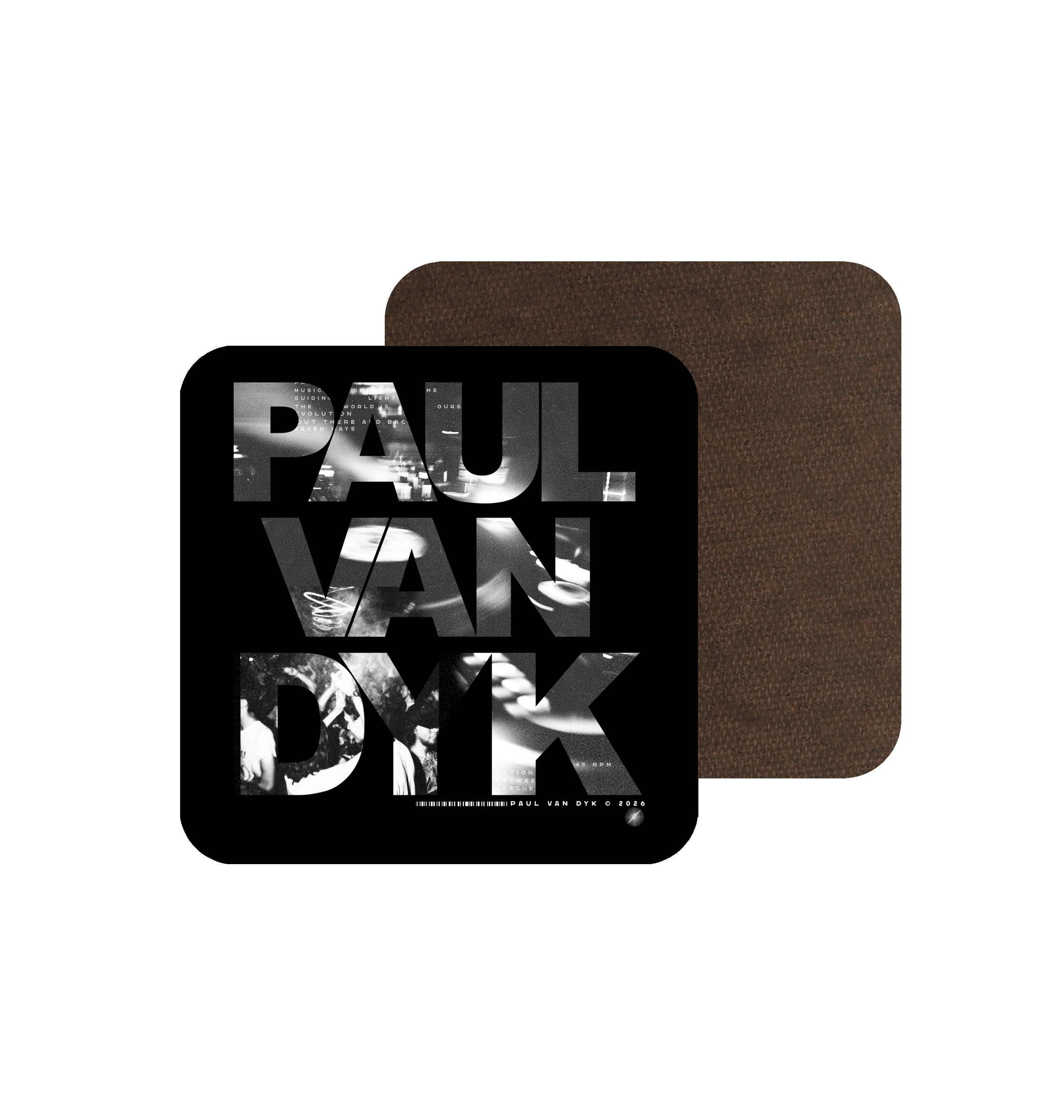 Paul Van Dyk logo coaster-Paul Van Dyk-Essential Republik
