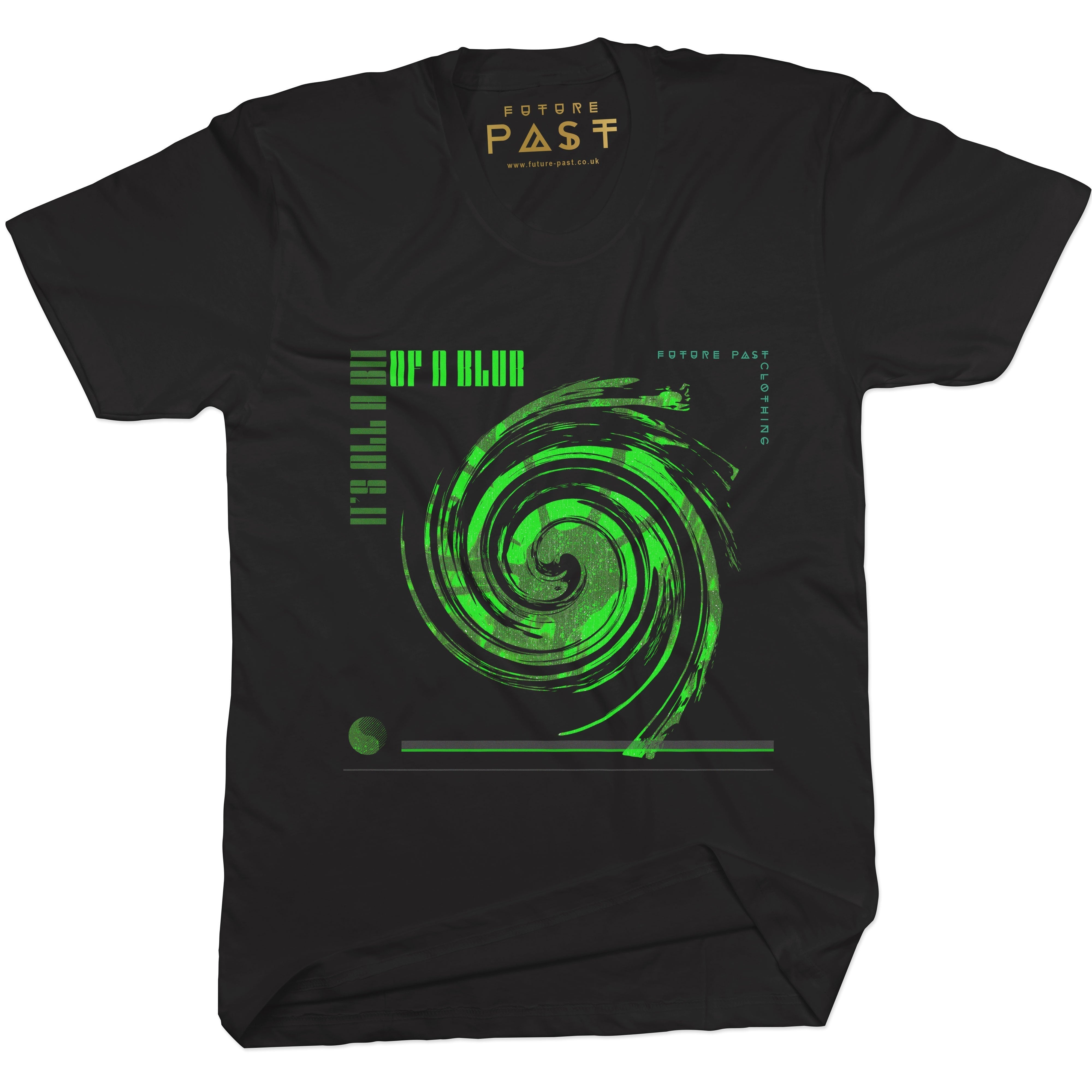 It's All A Bit Of A Blur T-Shirt / Black-Future Past-Essential Republik