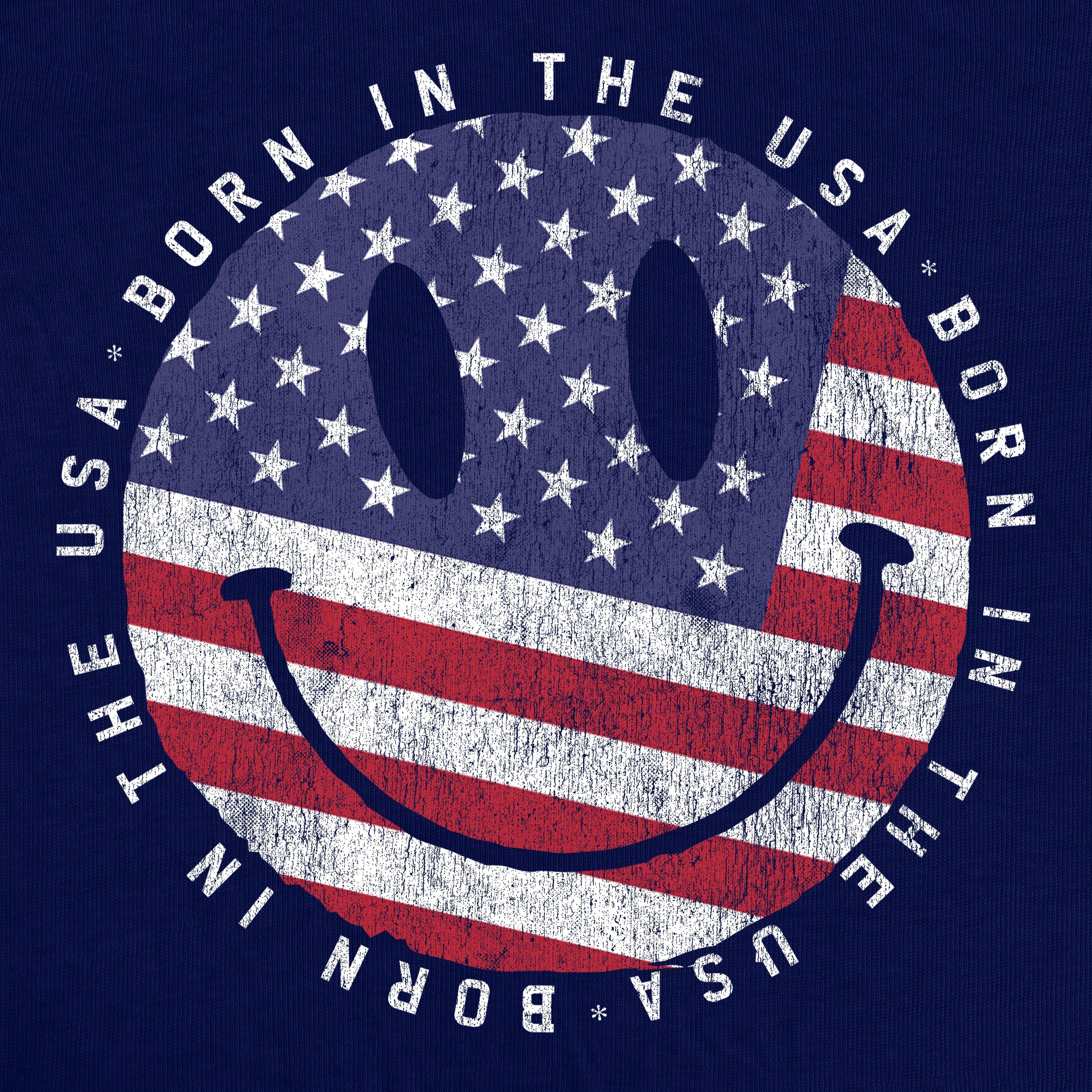 Born In The USA T-Shirt / Navy-Future Past-Essential Republik