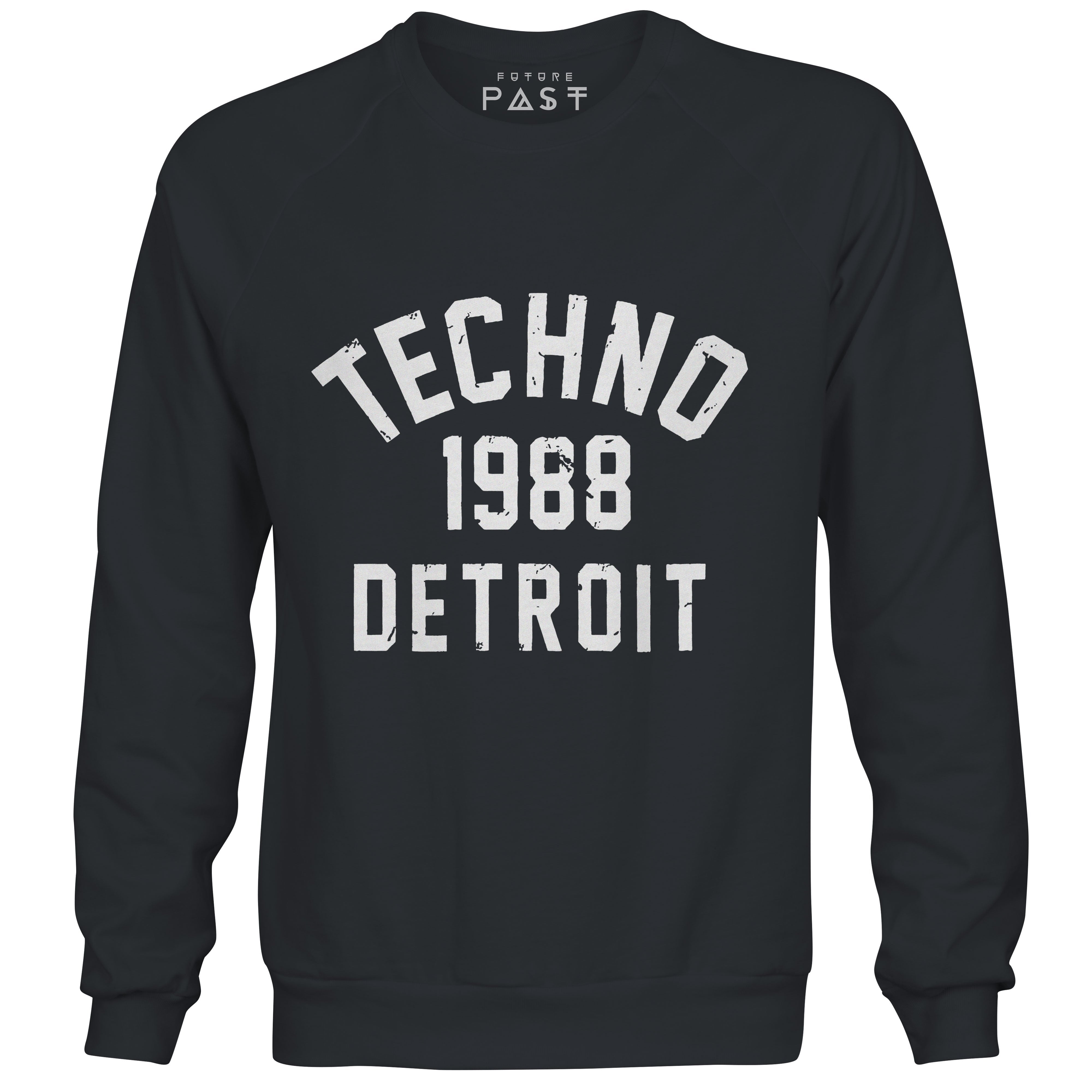 Detroit Techno 1988 Premium Sweatshirt / Black-Future Past-Essential Republik