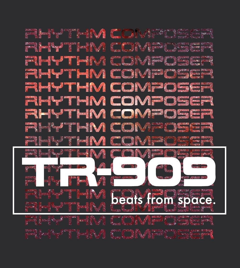 TR-909 Space Future Beats T-Shirt / Black-Future Past-Essential Republik