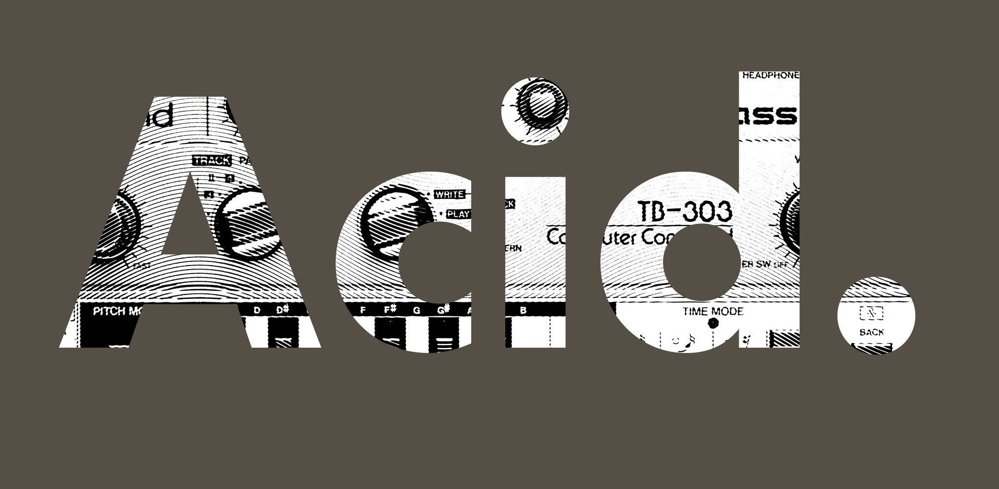 Acid 303 House T-Shirt / Khaki-Future Past-Essential Republik