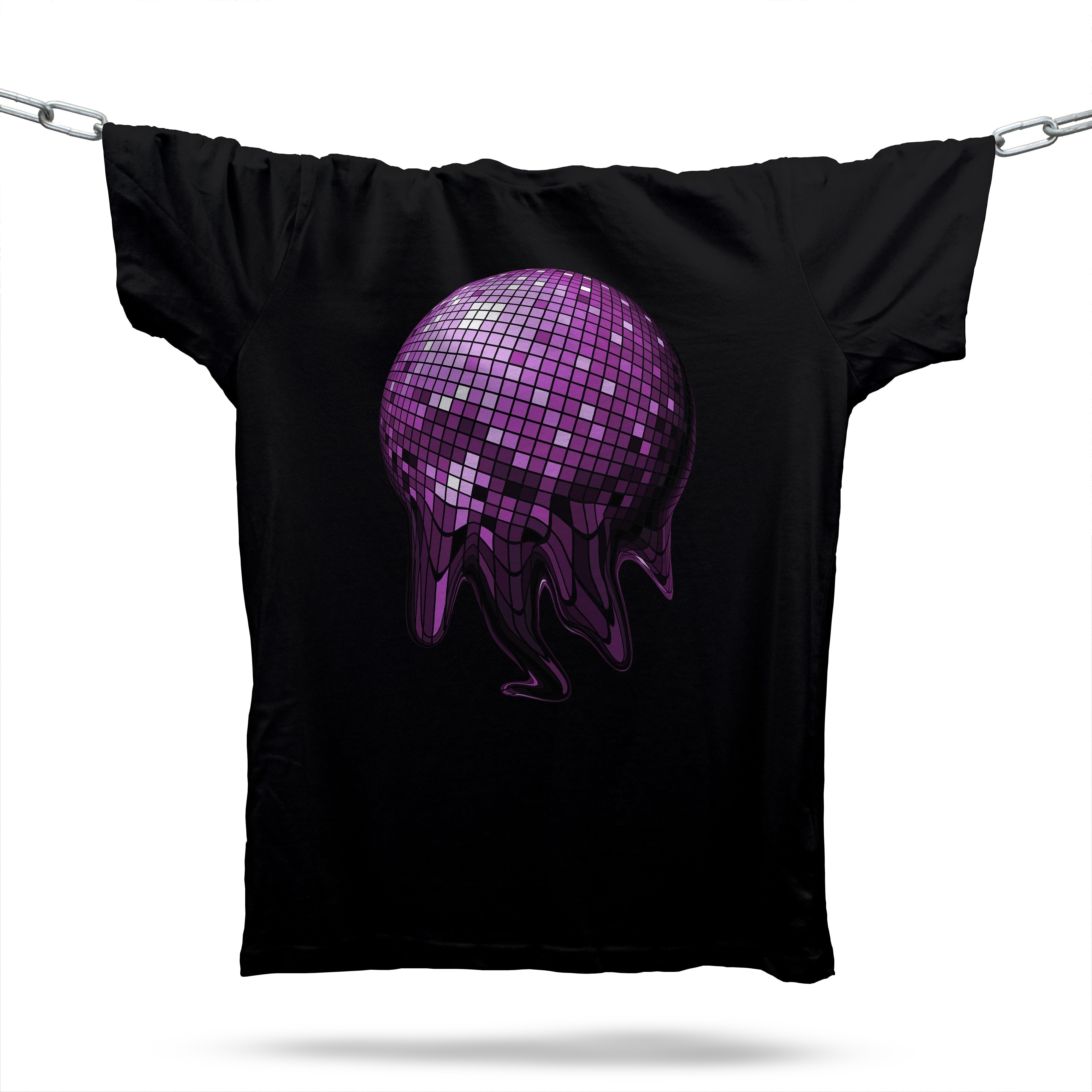 Melted Disco Ball T-Shirt / Black-Future Past-Essential Republik