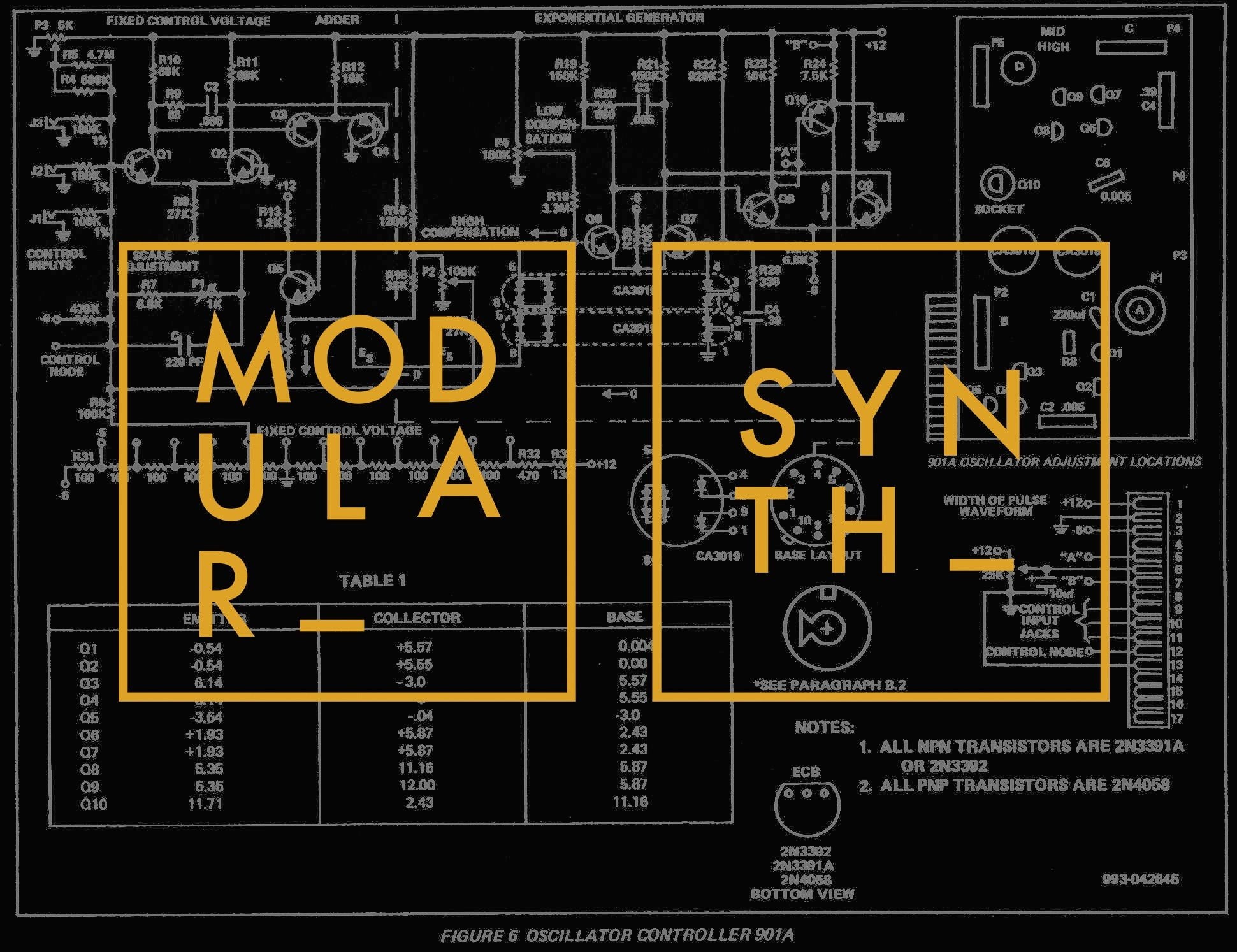 Modular Synthesiser T-Shirt / Khaki-Future Past-Essential Republik