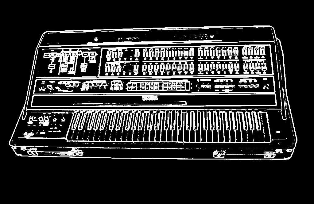 CS-80 Synthesiser Tribute T-Shirt / Black-Future Past-Essential Republik