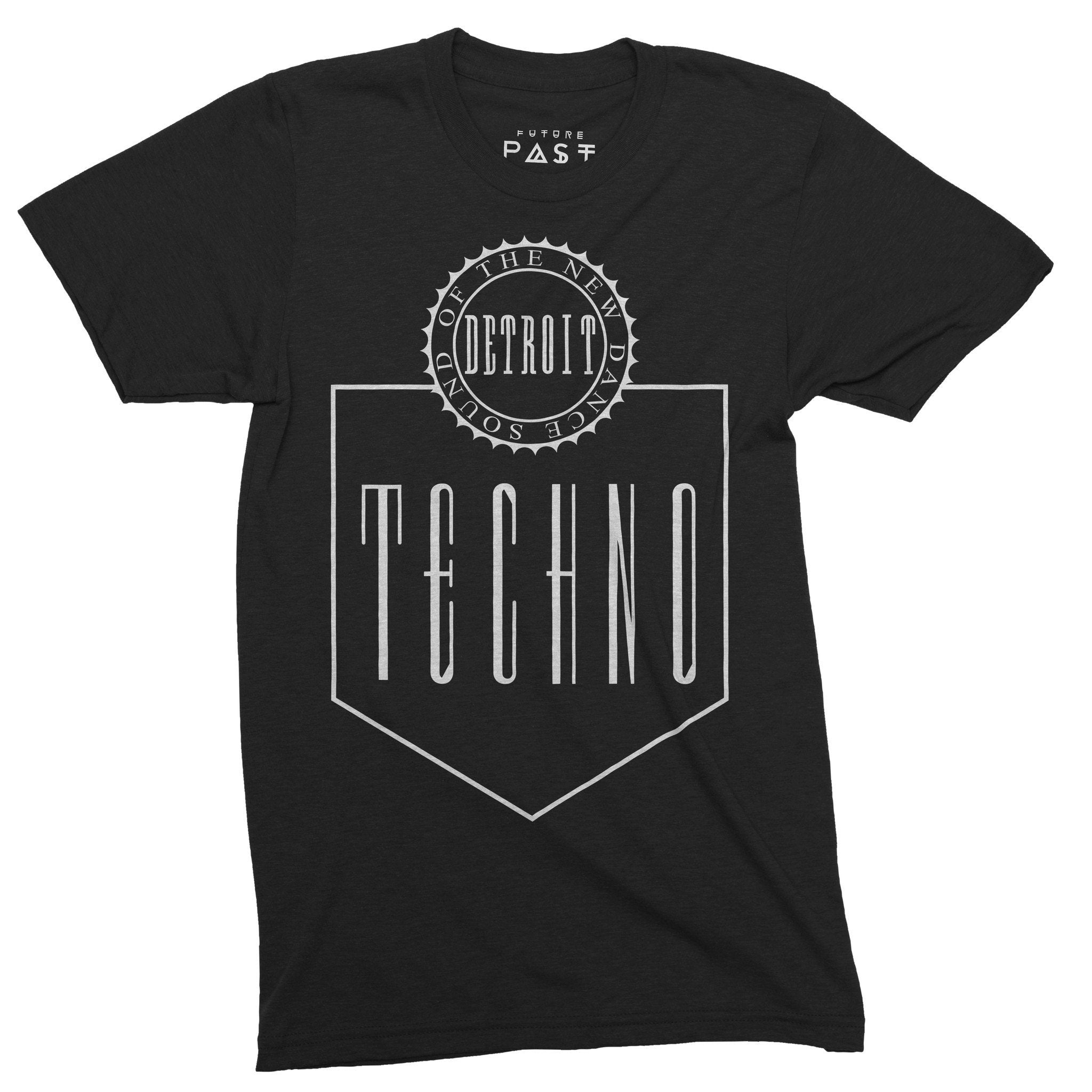 Techno! The New Dance Sound Of Detroit T-Shirt / Black-Future Past-Essential Republik