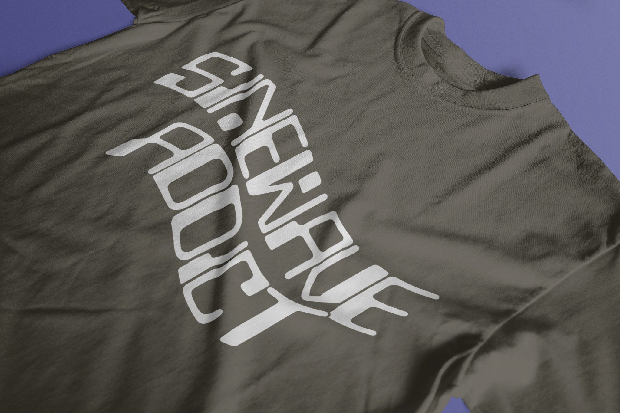 Sinewave Waveform T-Shirt / Khaki-Future Past-Essential Republik