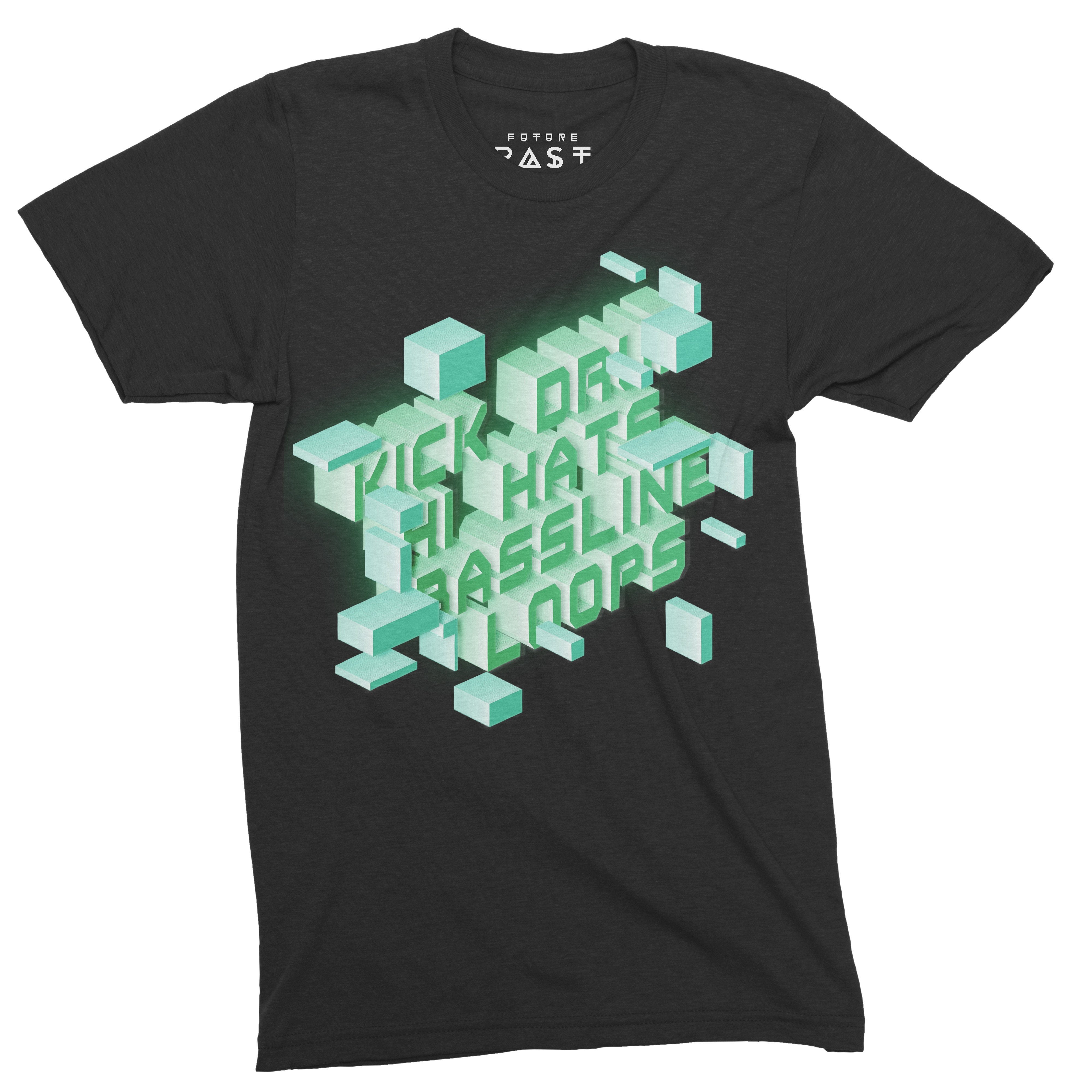 Kick Hat Bass Loop T-Shirt / Black-Future Past-Essential Republik
