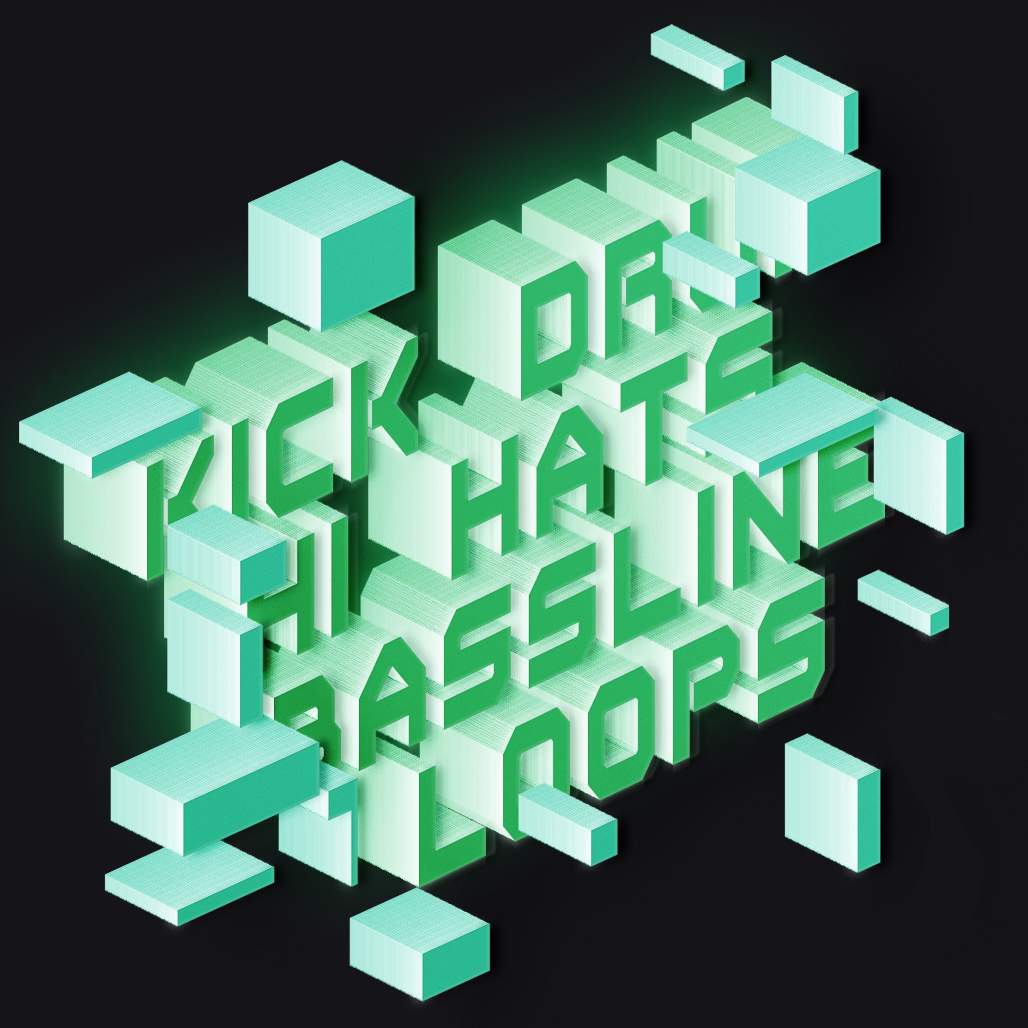 Kick Hat Bass Loop T-Shirt / Black-Future Past-Essential Republik