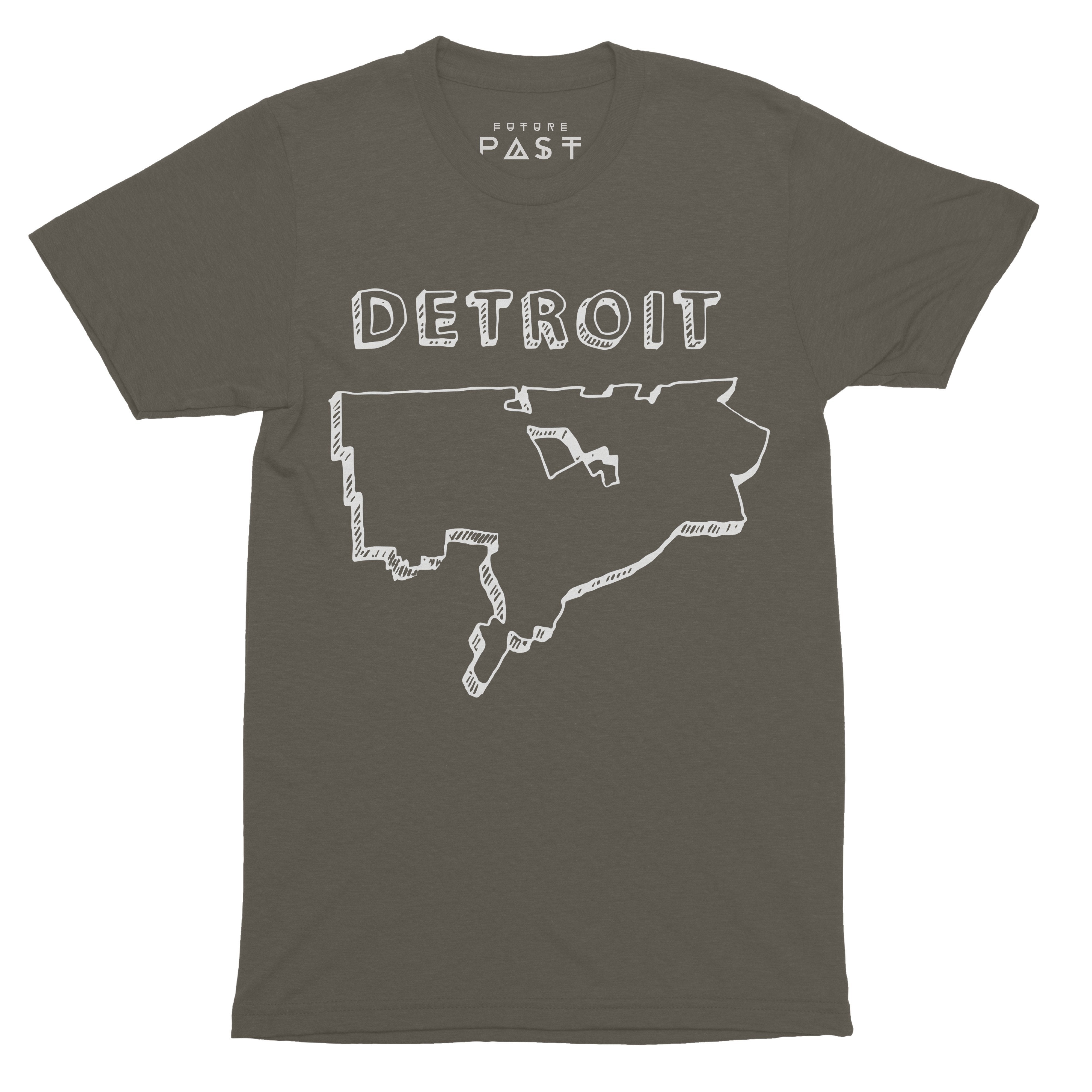 Detroit Motor City T-Shirt / Khaki-Future Past-Essential Republik
