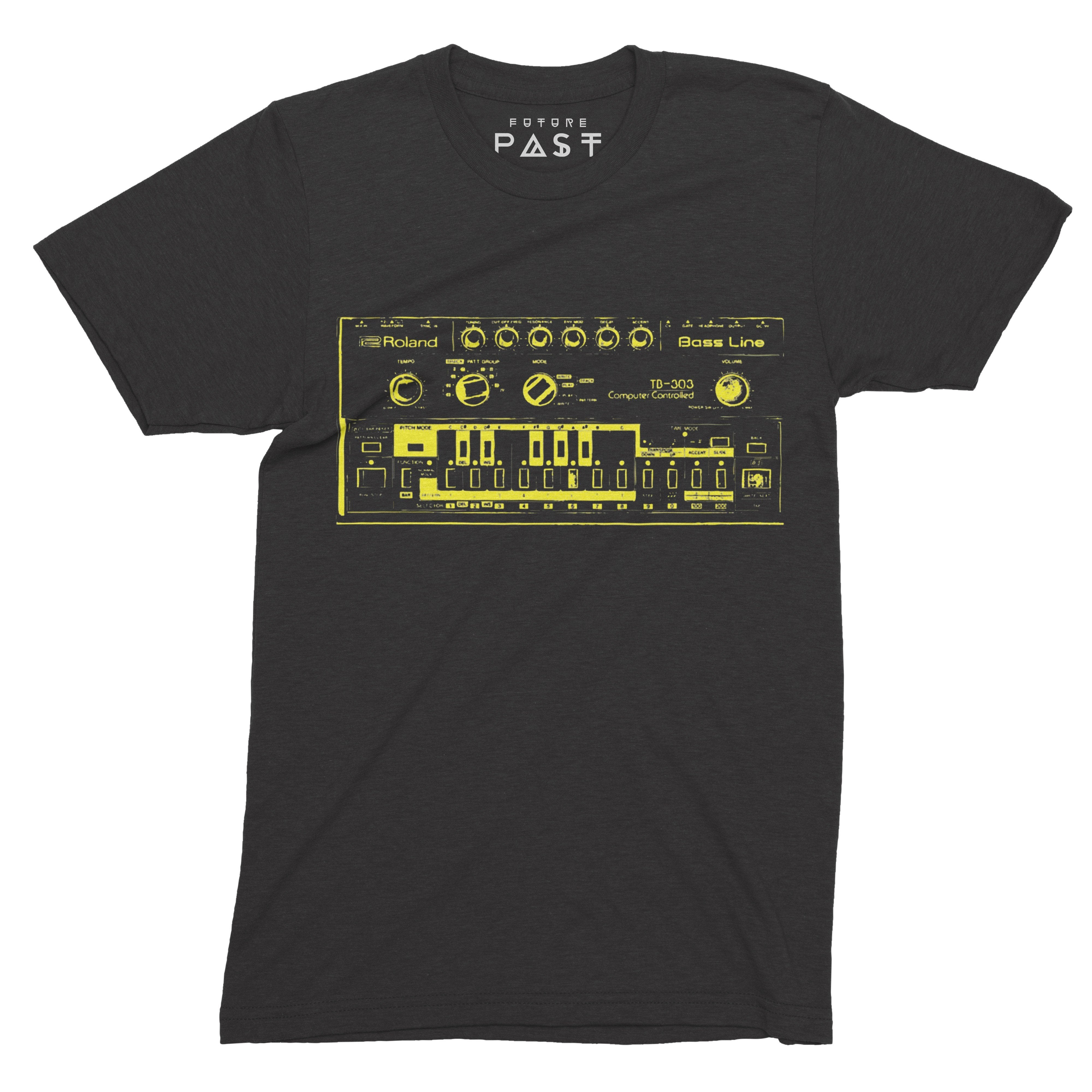 TB-303 Acid Tribute T-Shirt / Black-Future Past-Essential Republik