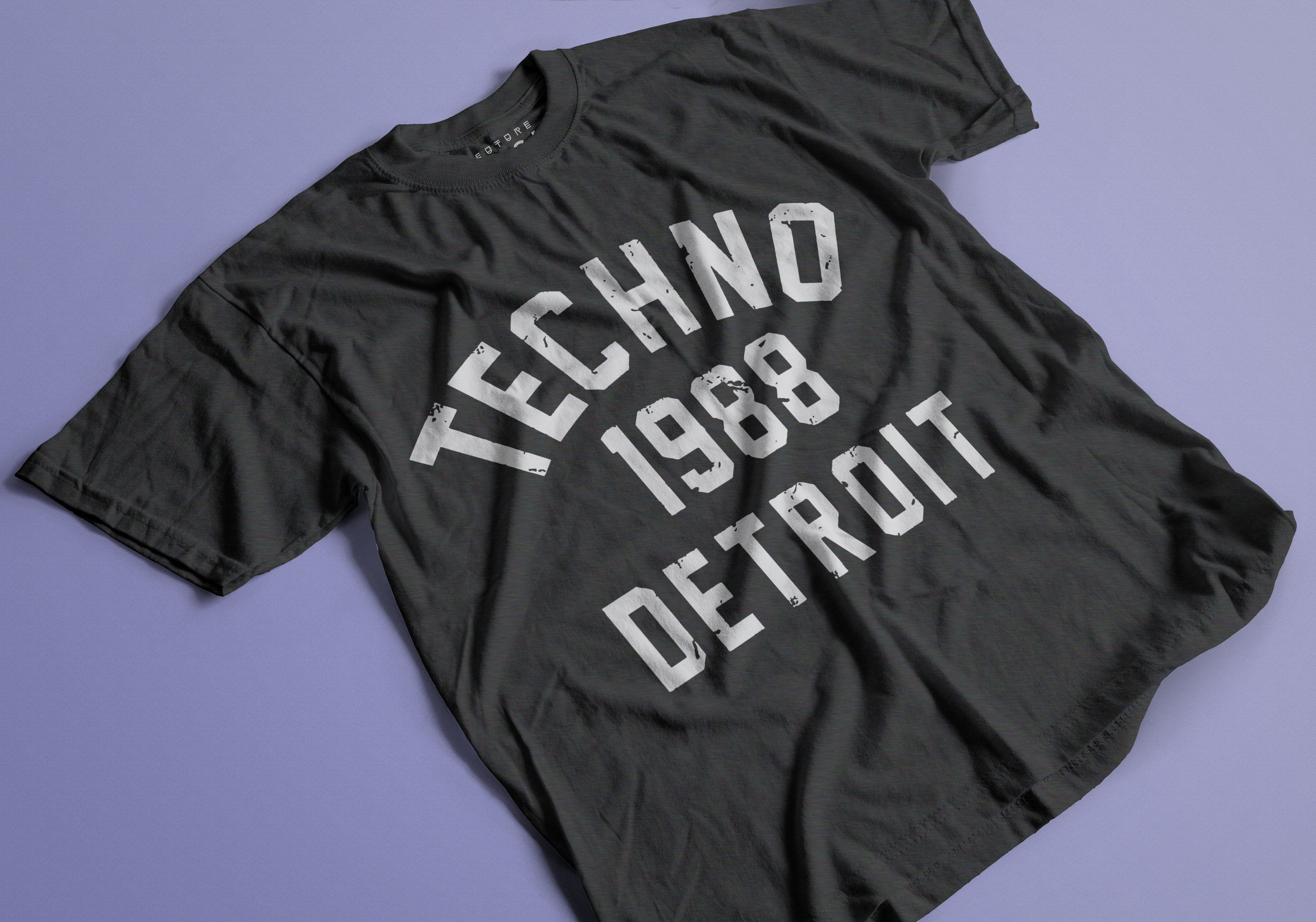 Techno 1988 T-Shirt / Black-Future Past-Essential Republik