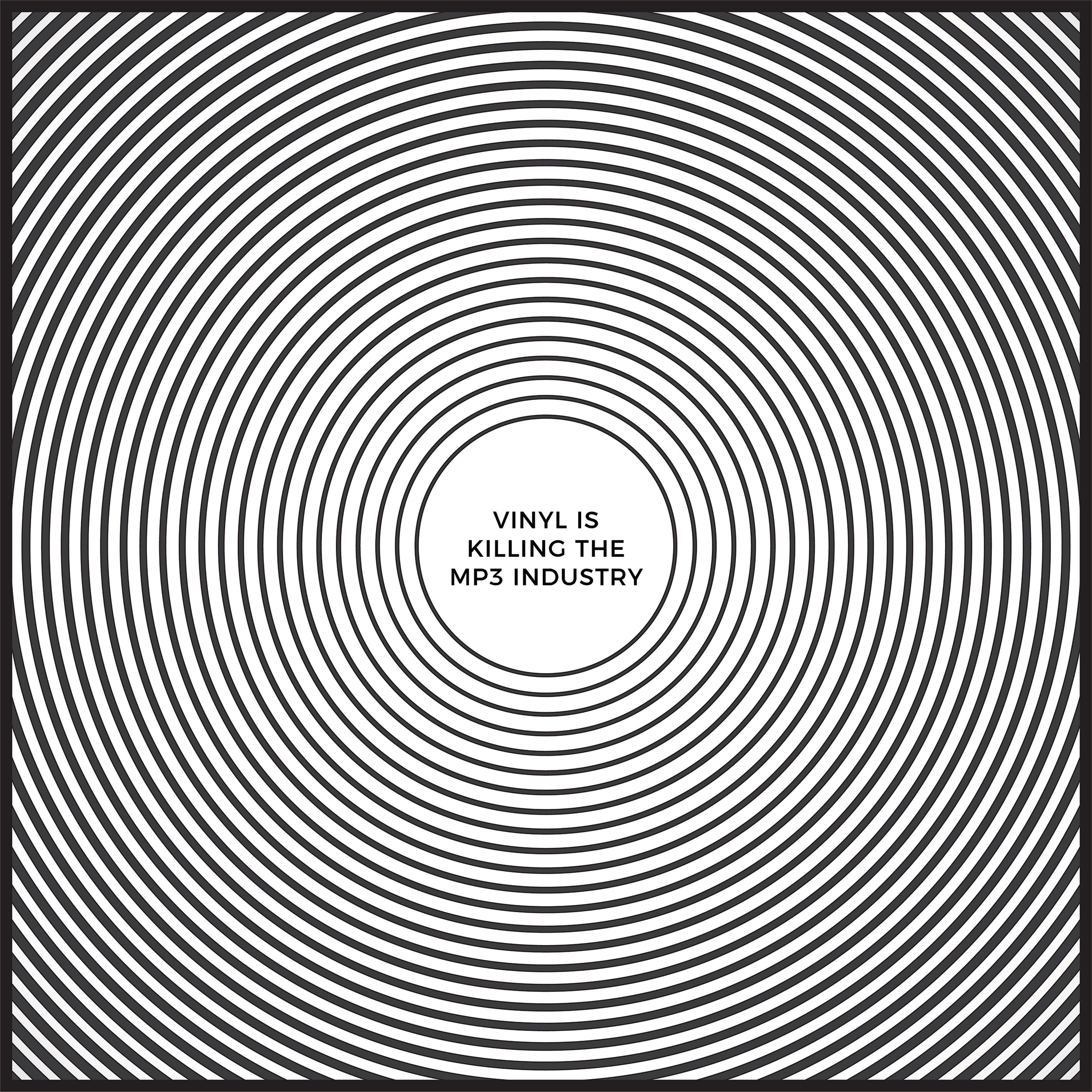 Vinyl Is Killing MP3 T-Shirt / White-Future Past-Essential Republik