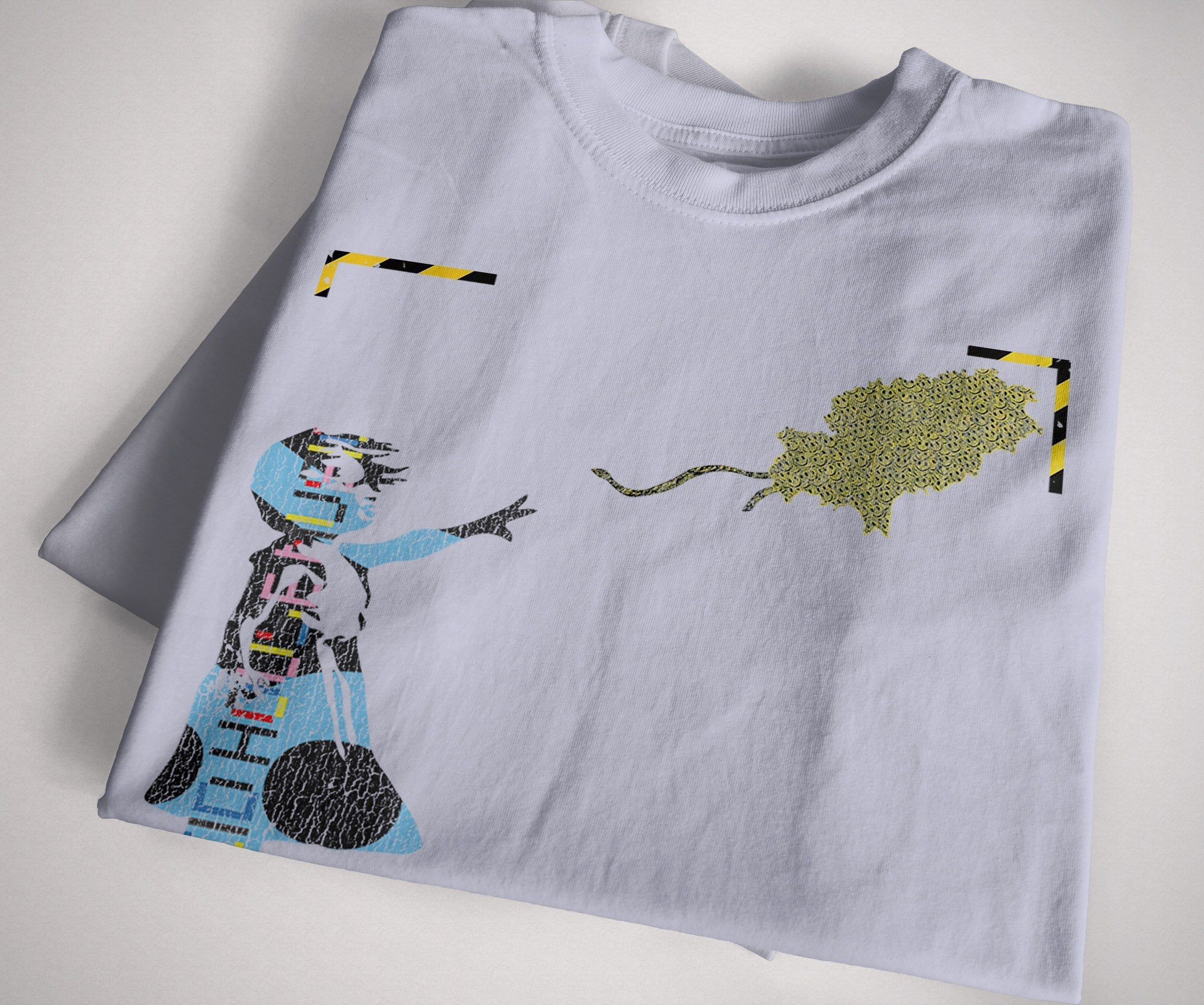 Girl With Acid Ibiza Balloon T-Shirt / White-Future Past-Essential Republik