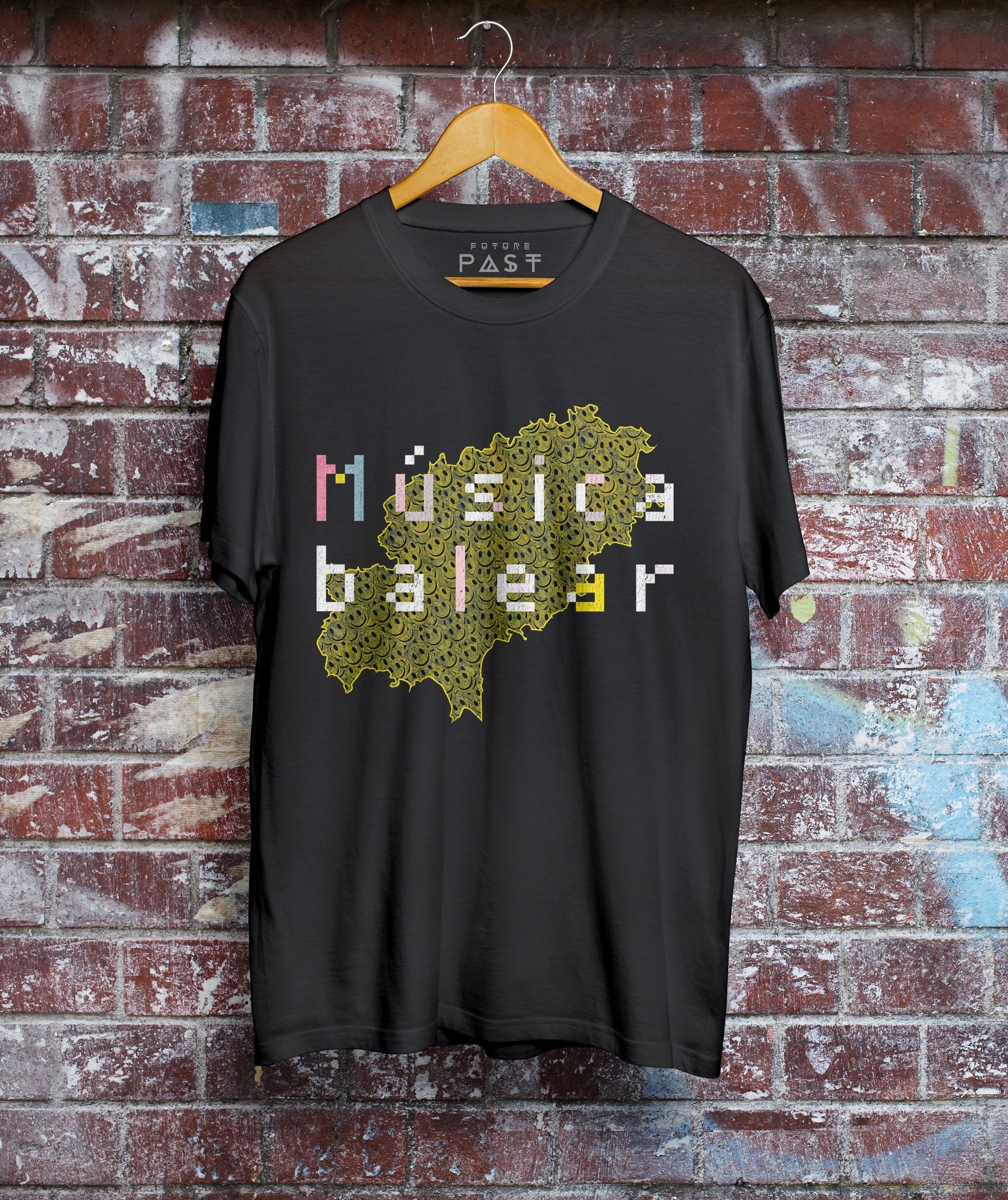 Balearic Beats Ibiza 1987 T-Shirt / Black-Future Past-Essential Republik