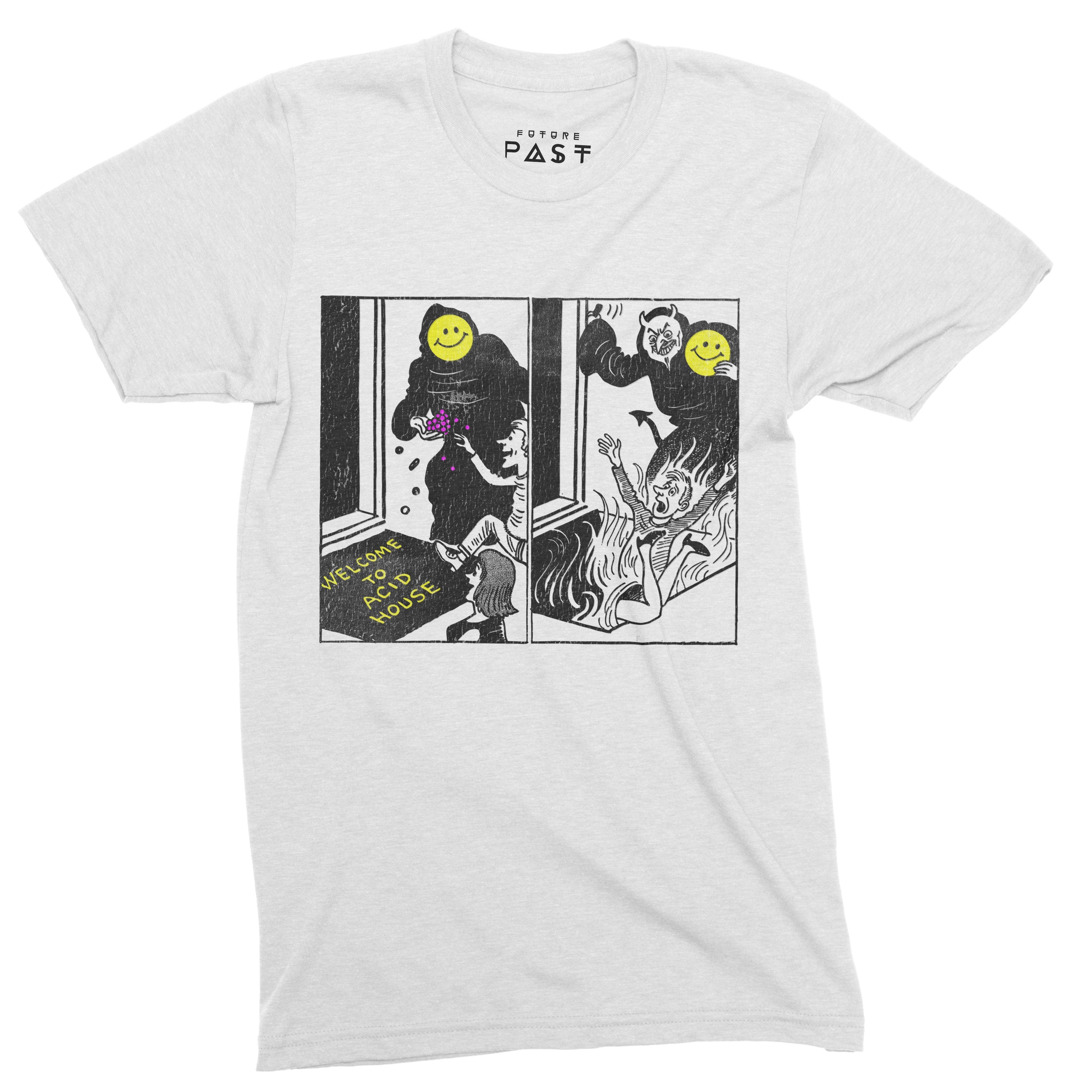 Welcome To Acid House T-Shirt / White-Future Past-Essential Republik