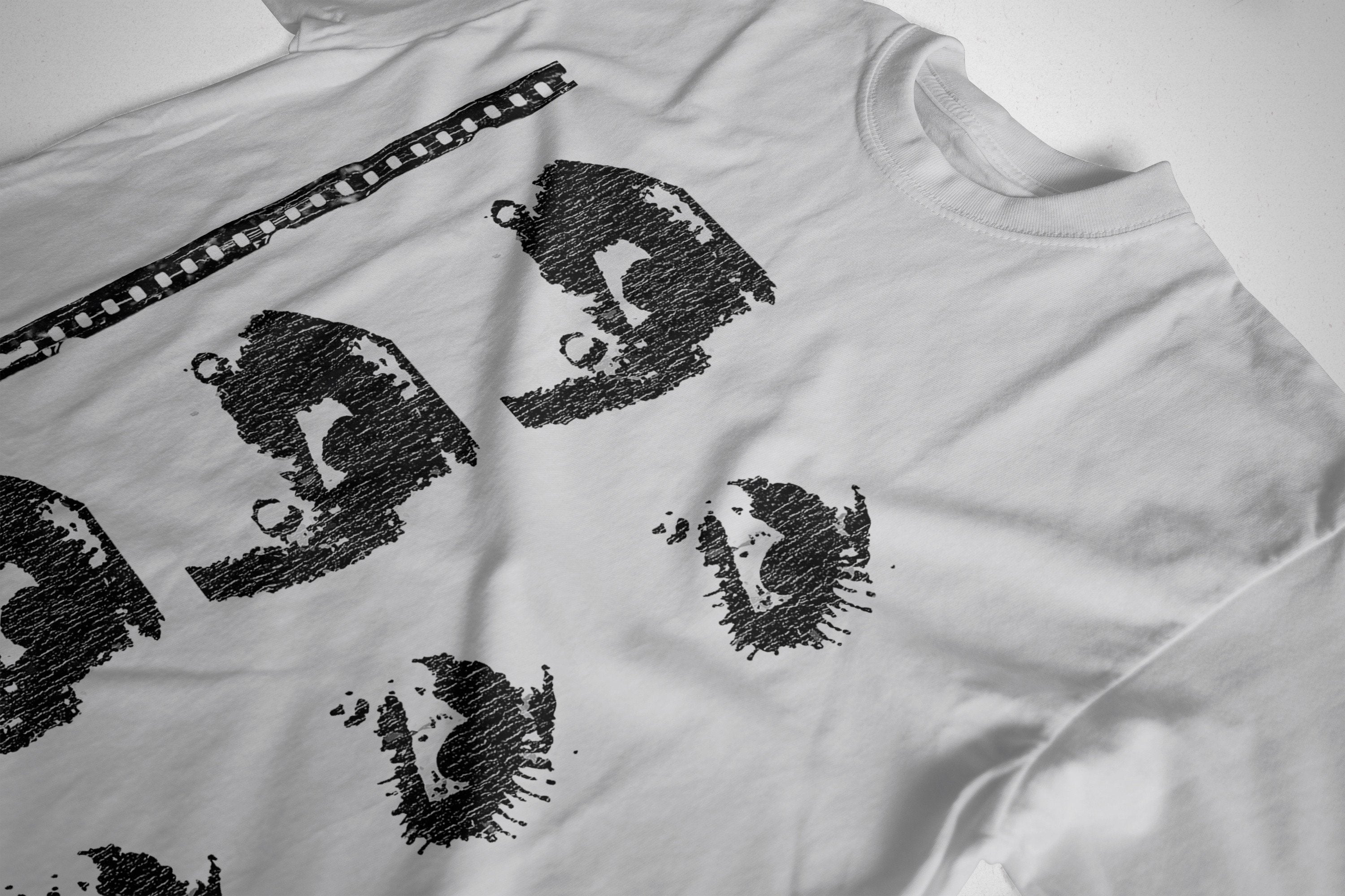 Cine Reel Eyes T-Shirt / White-Future Past-Essential Republik