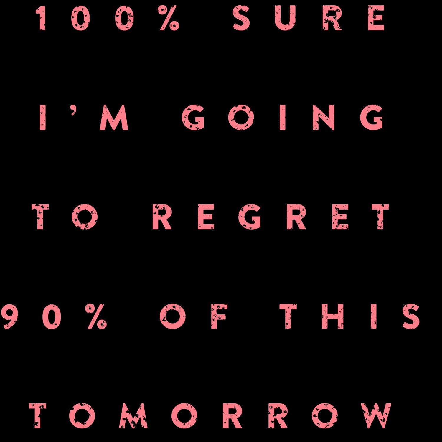 I'm Going To Regret This T-Shirt / Black-Future Past-Essential Republik