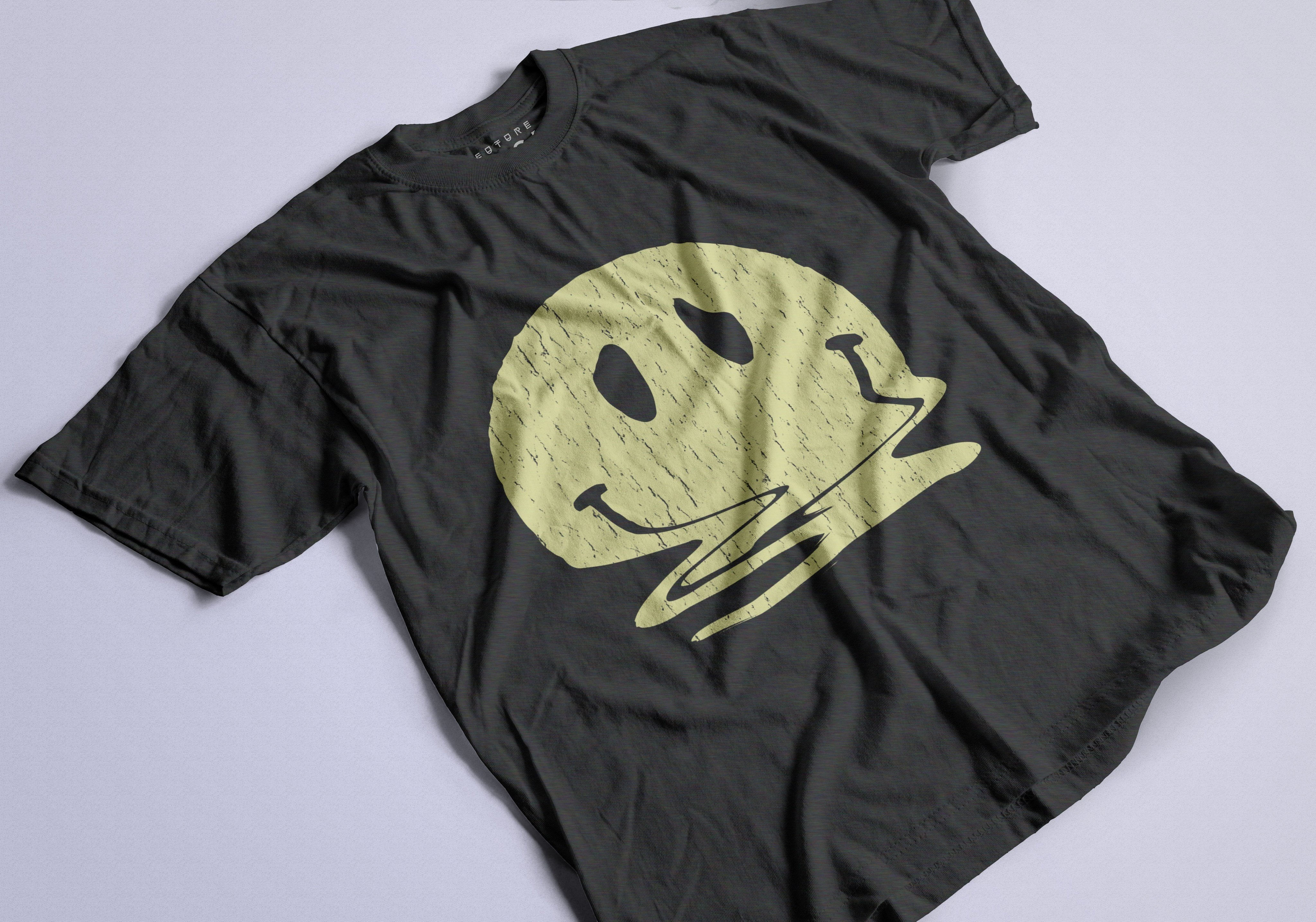 Melted But Still Smiling T-Shirt / Black-Future Past-Essential Republik