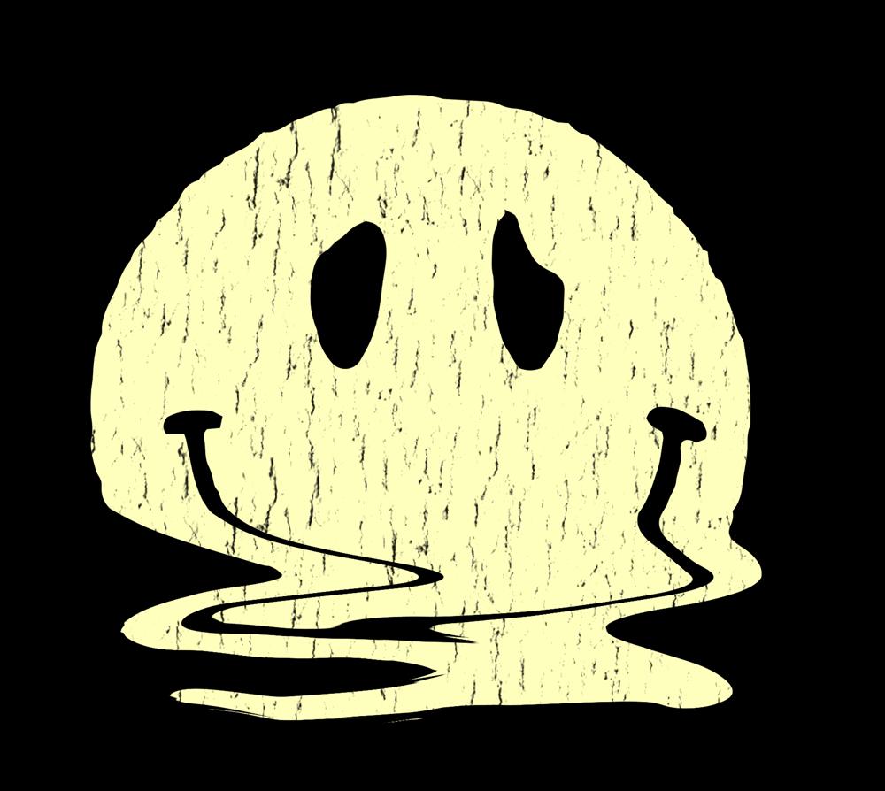 Melted But Still Smiling T-Shirt / Black-Future Past-Essential Republik