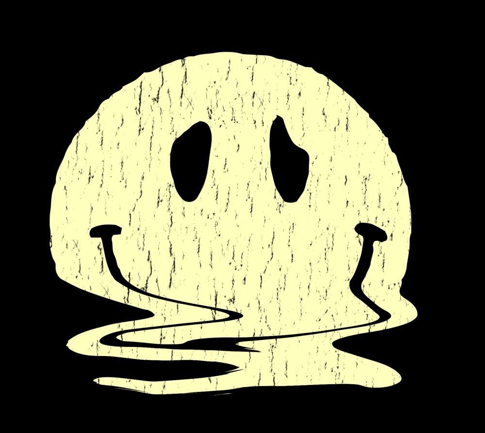 Melted Smiler Premium Sweatshirt / Black-Future Past-Essential Republik