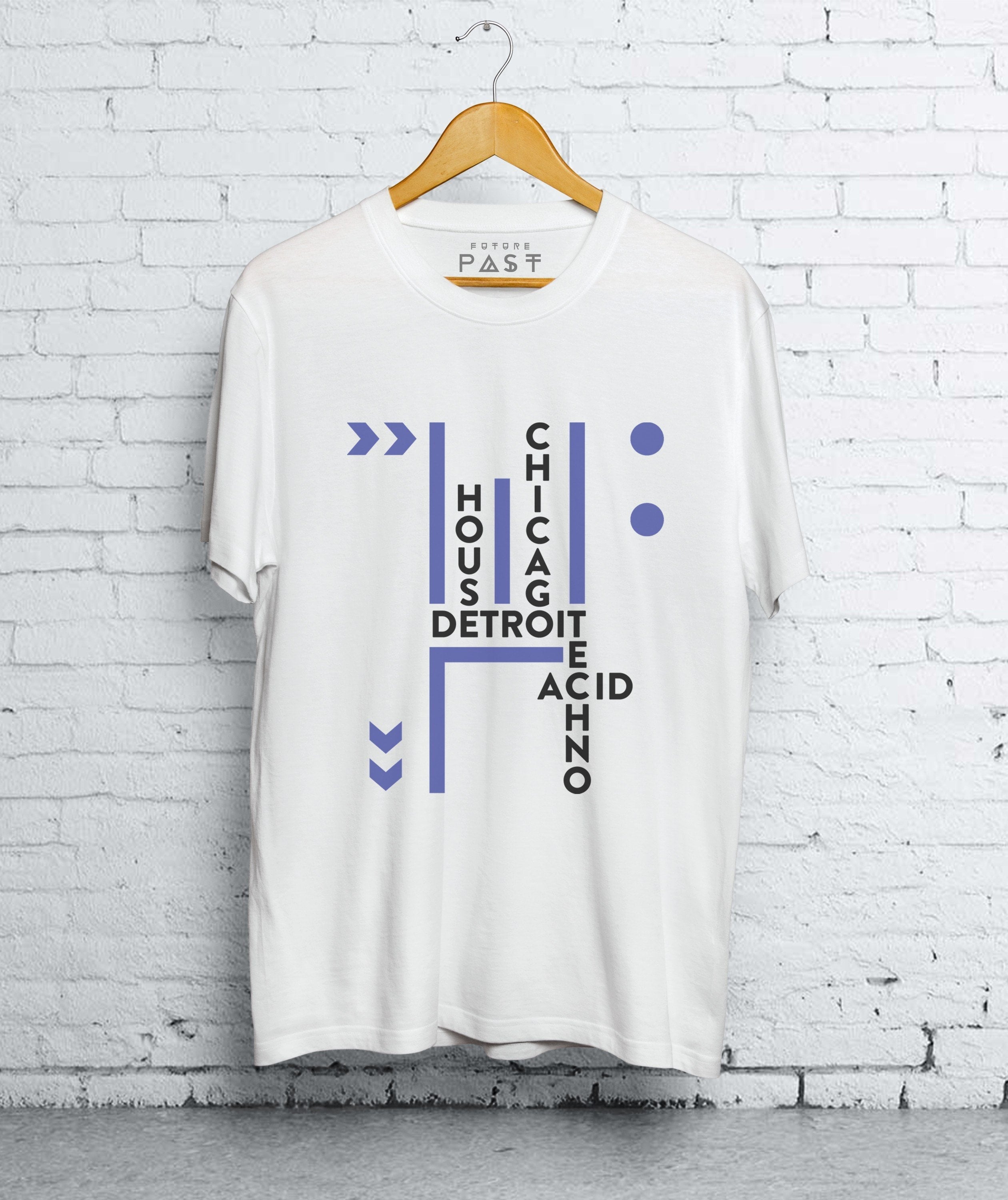 Detroit Chicago House Techno T-Shirt / White-Future Past-Essential Republik