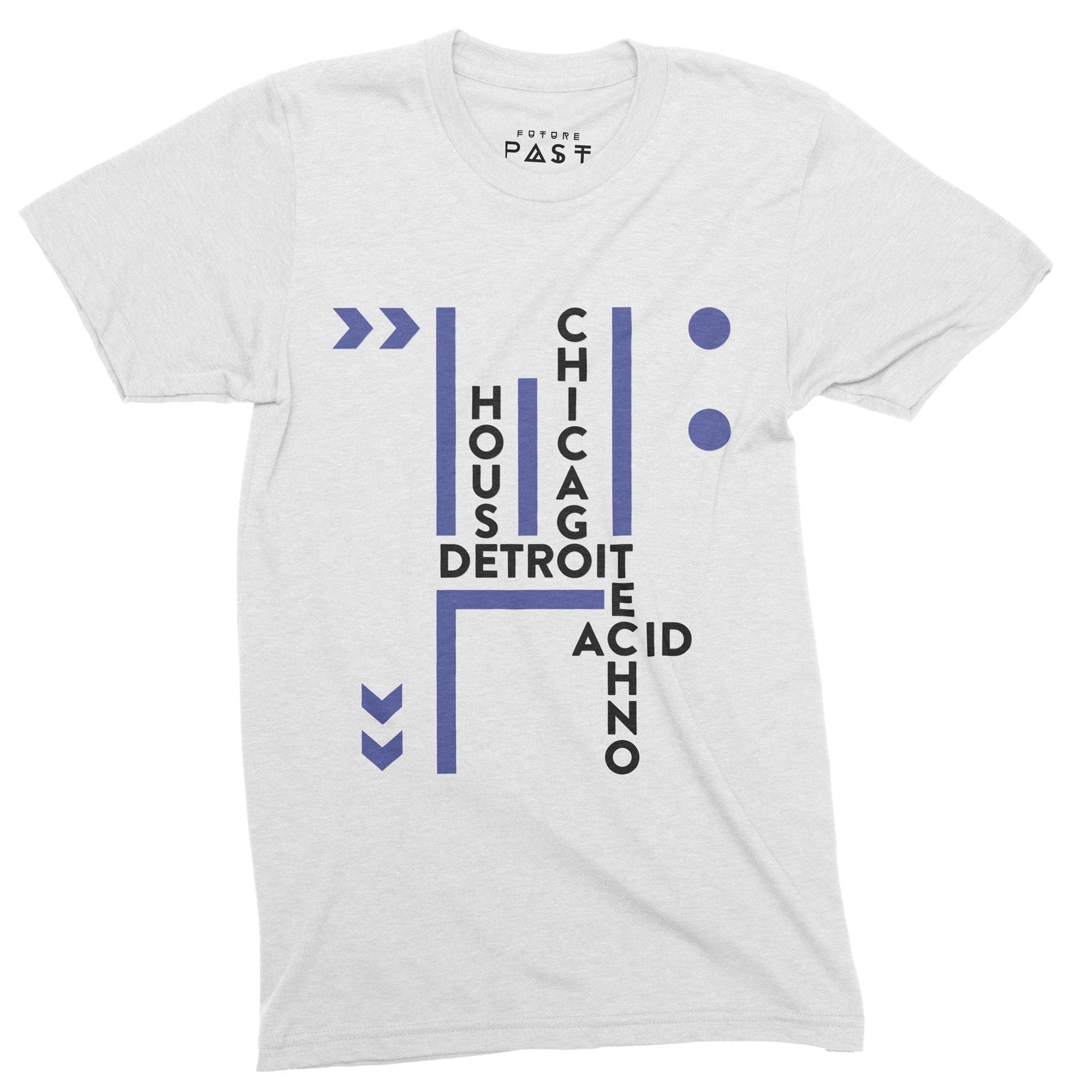 Detroit Chicago House Techno T-Shirt / White-Future Past-Essential Republik