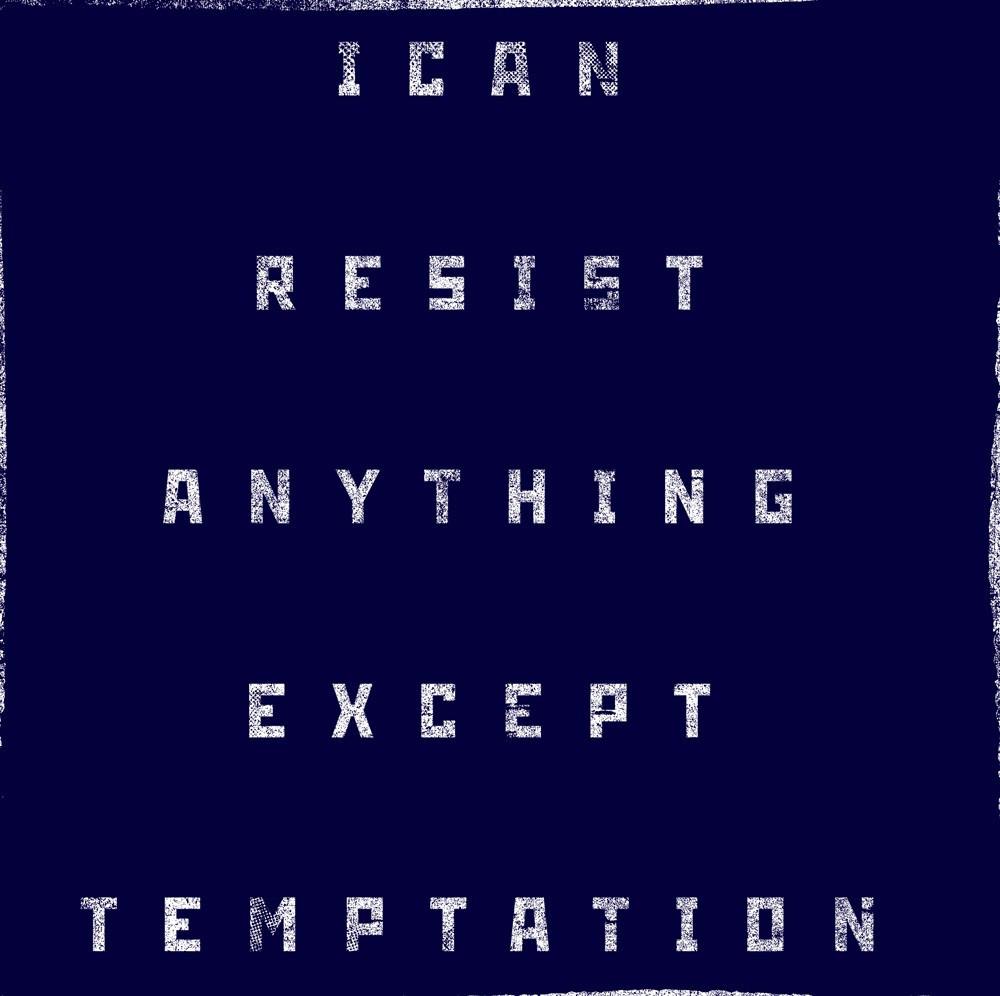 Temptation Oscar Wilde T-Shirt / Navy-Future Past-Essential Republik