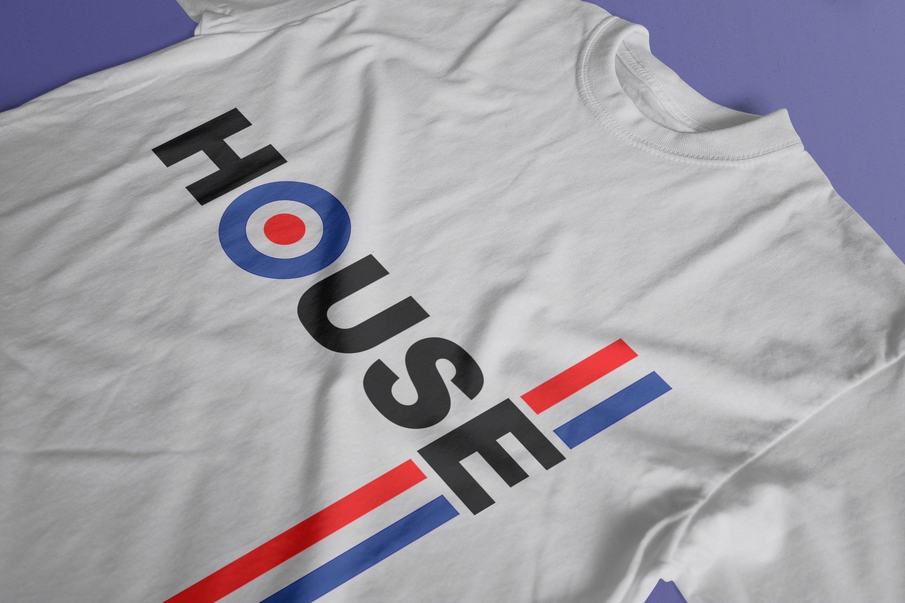 We Are House Not Mods T-Shirt / White-Future Past-Essential Republik