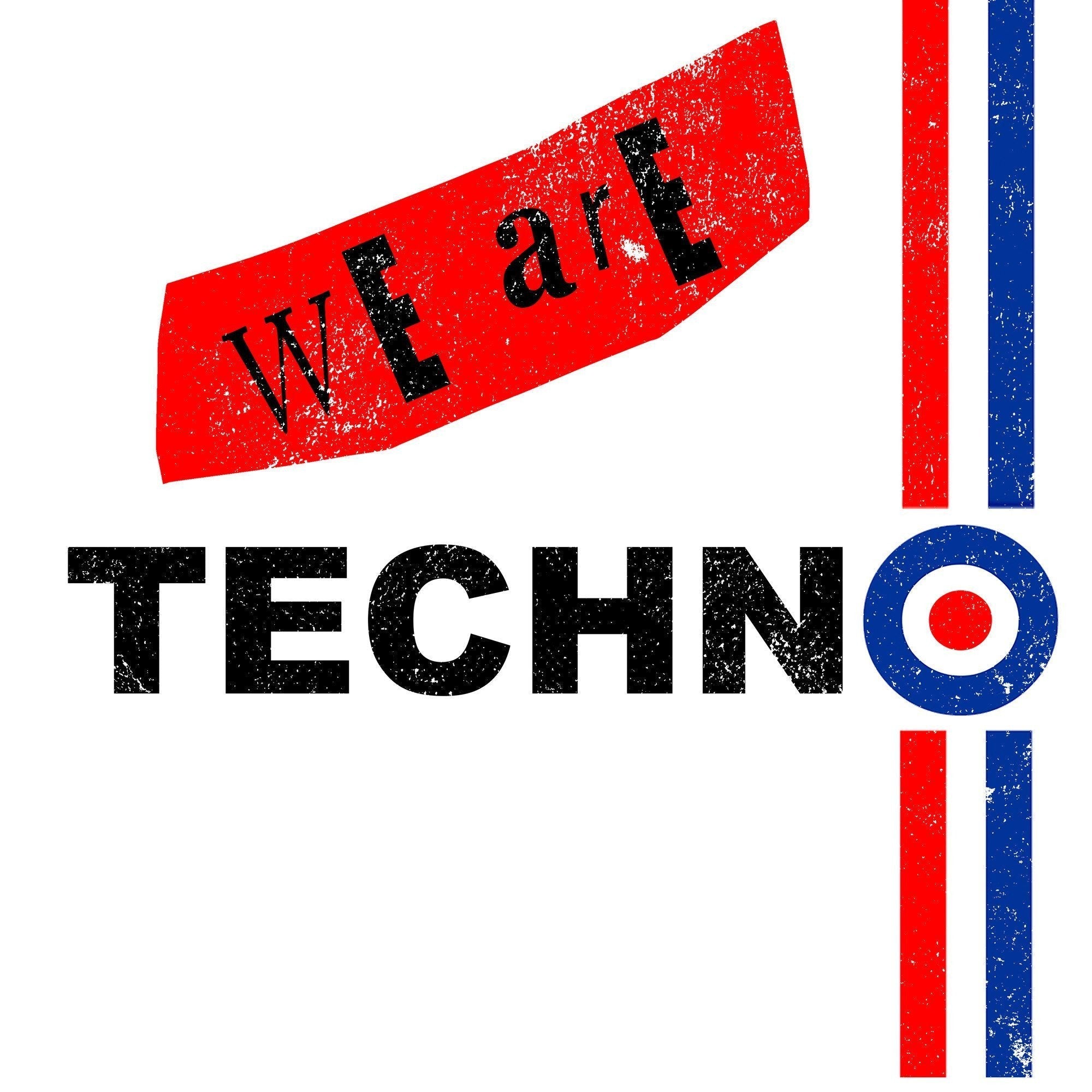 We Are Techno Not Mods T-Shirt / White-Future Past-Essential Republik