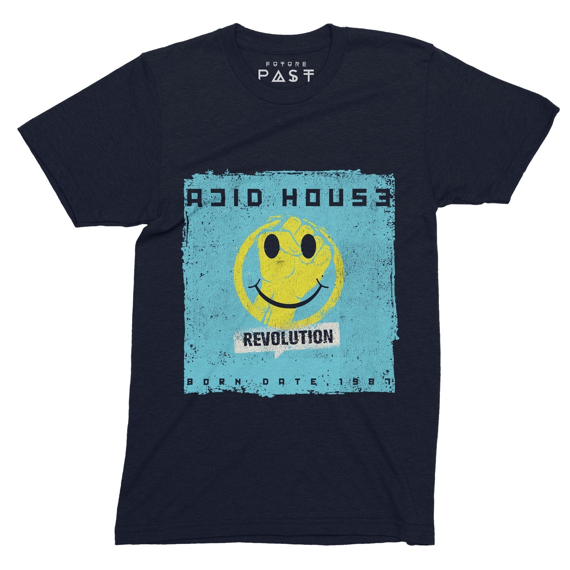 Acid House Revolution 1987 T-Shirt / Navy-Future Past-Essential Republik