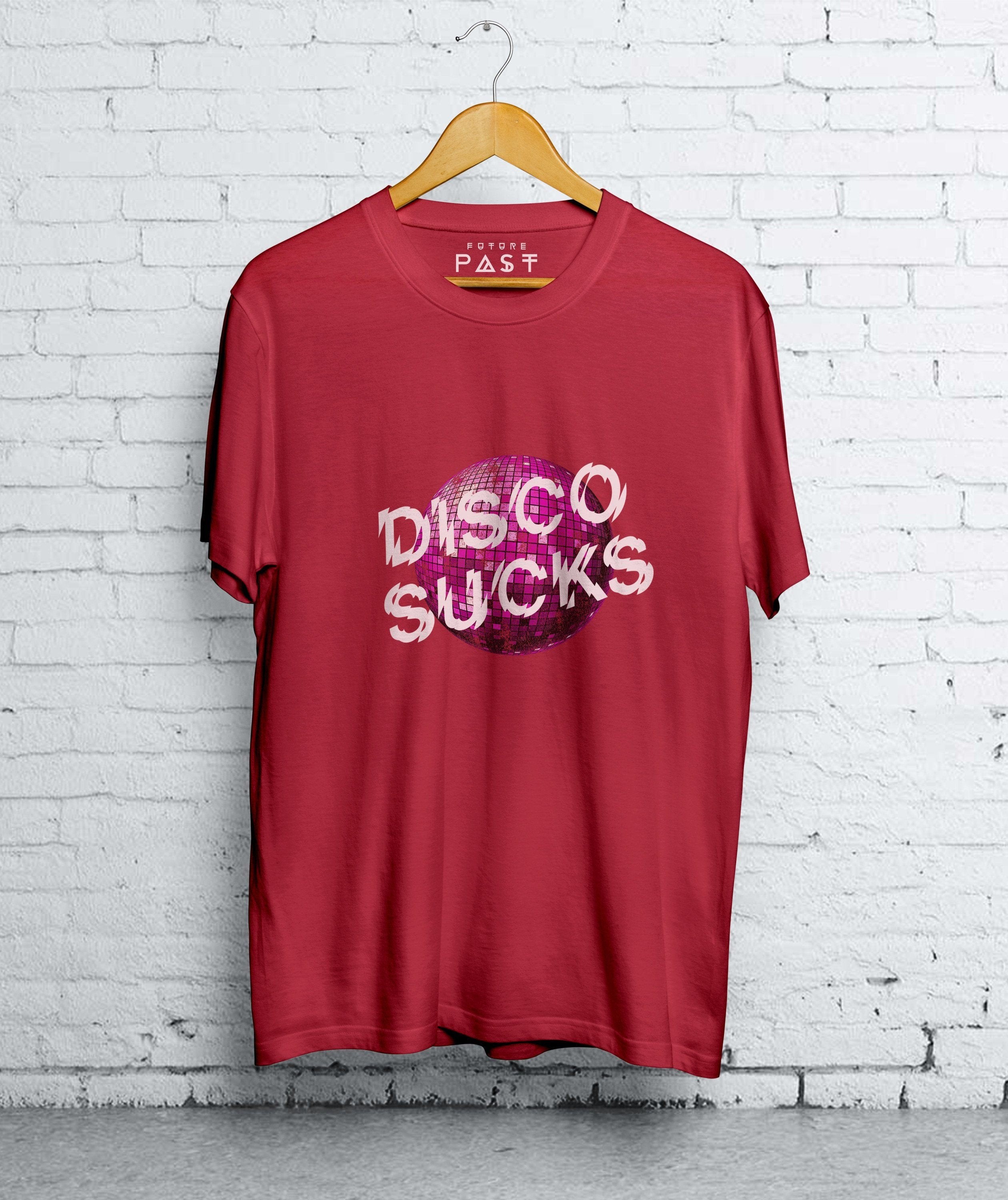 Disco Sucks (In Irony) T-Shirt / Red-Future Past-Essential Republik