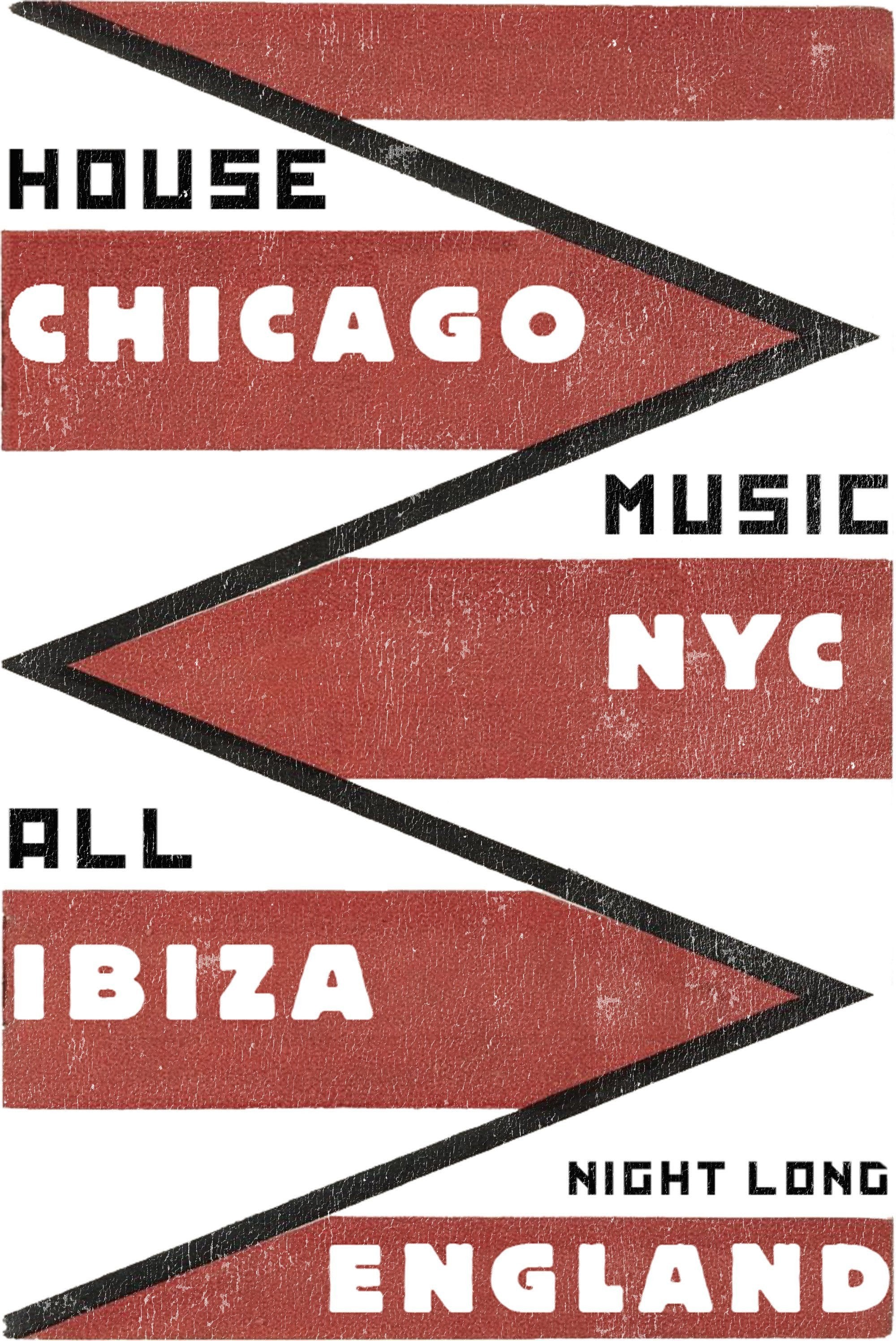 House Origins All Night T-Shirt / White-Future Past-Essential Republik