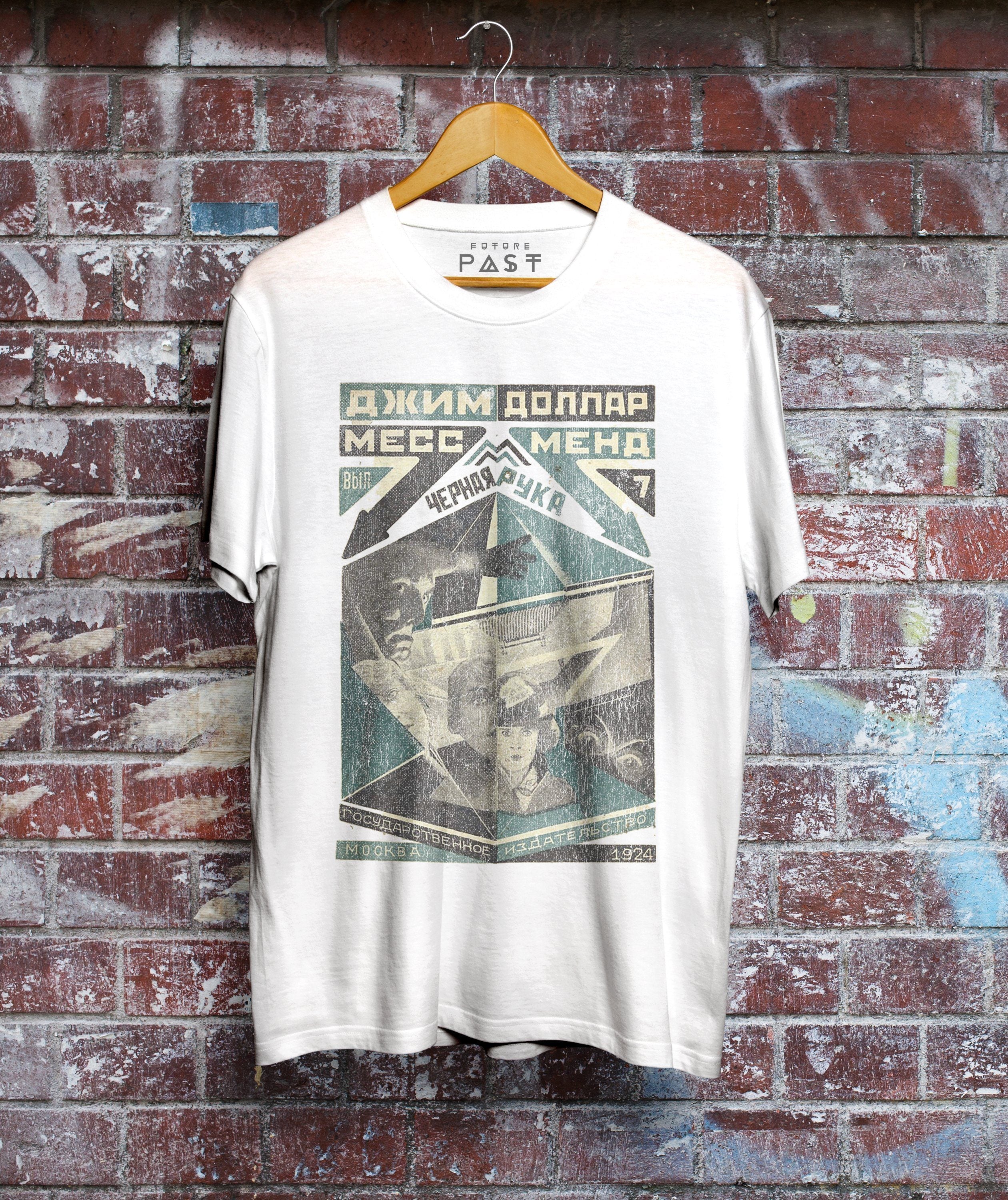 Retro Russian Poster T-Shirt / White-Future Past-Essential Republik