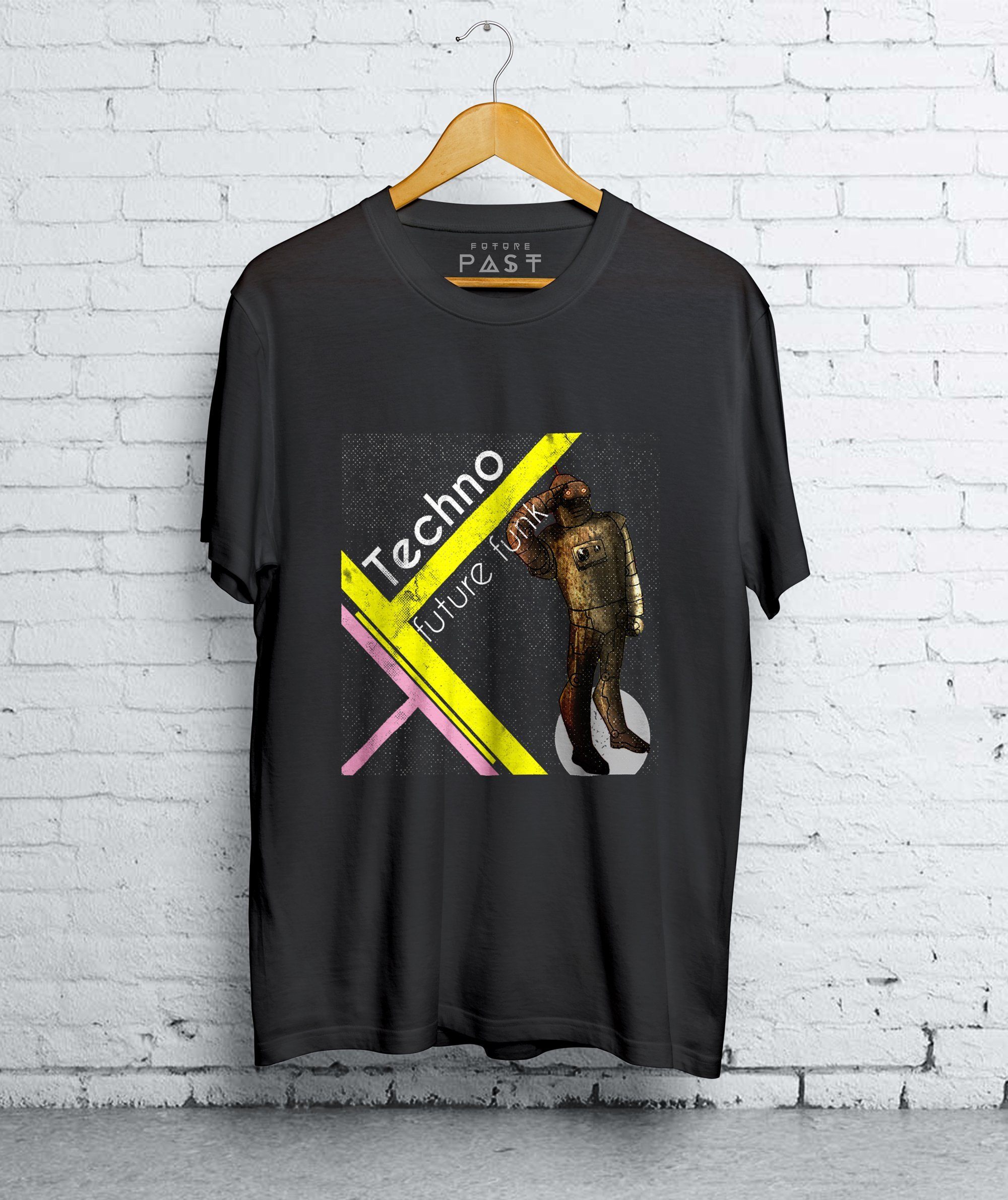 Techno Future Funk T-Shirt / Black-Future Past-Essential Republik