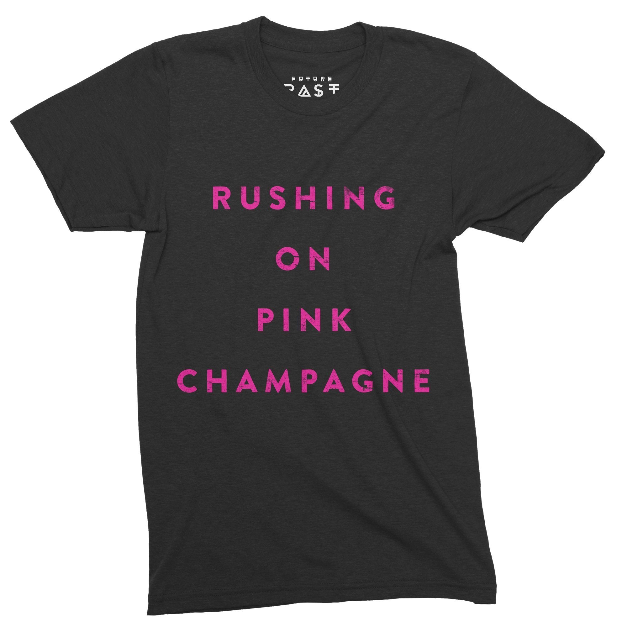 Rushing On Pink Champagne T-Shirt / Black-Future Past-Essential Republik