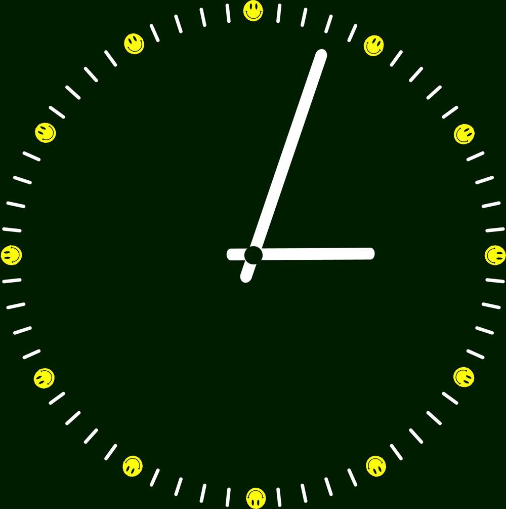 303 Acid Smiler Clock T-Shirt / Black-Future Past-Essential Republik