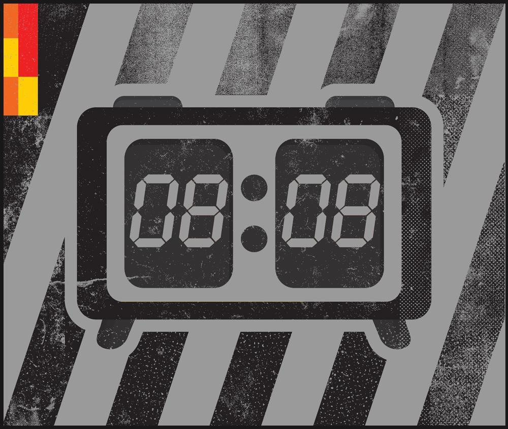 808 LCD Clock T-Shirt / Grey-Future Past-Essential Republik