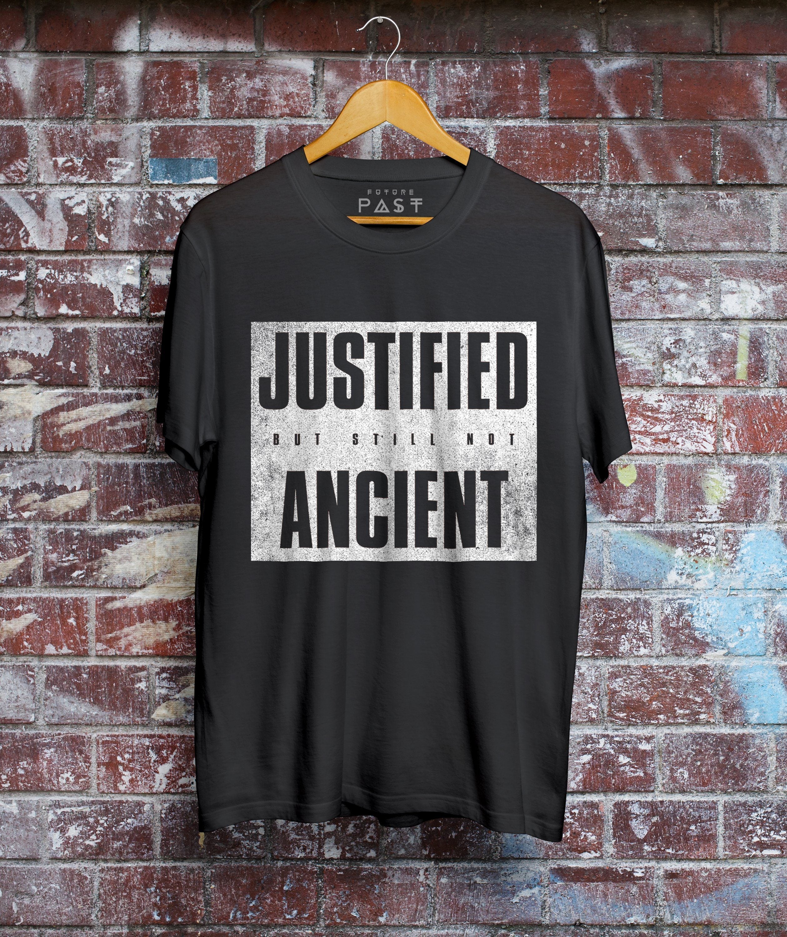 Justified But Not Yet Ancient T-Shirt / Black-Future Past-Essential Republik