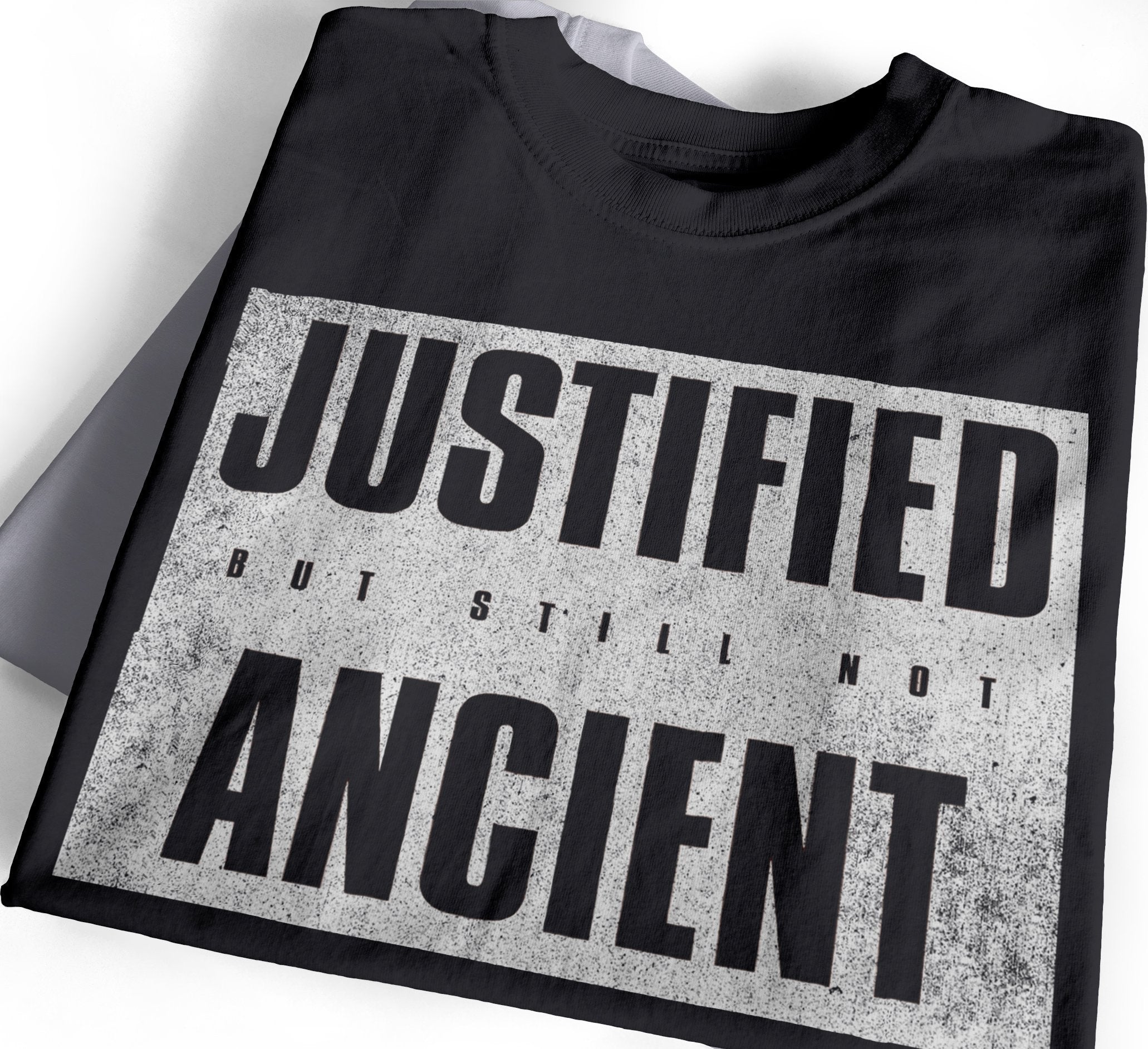 Justified But Not Yet Ancient T-Shirt / Black-Future Past-Essential Republik